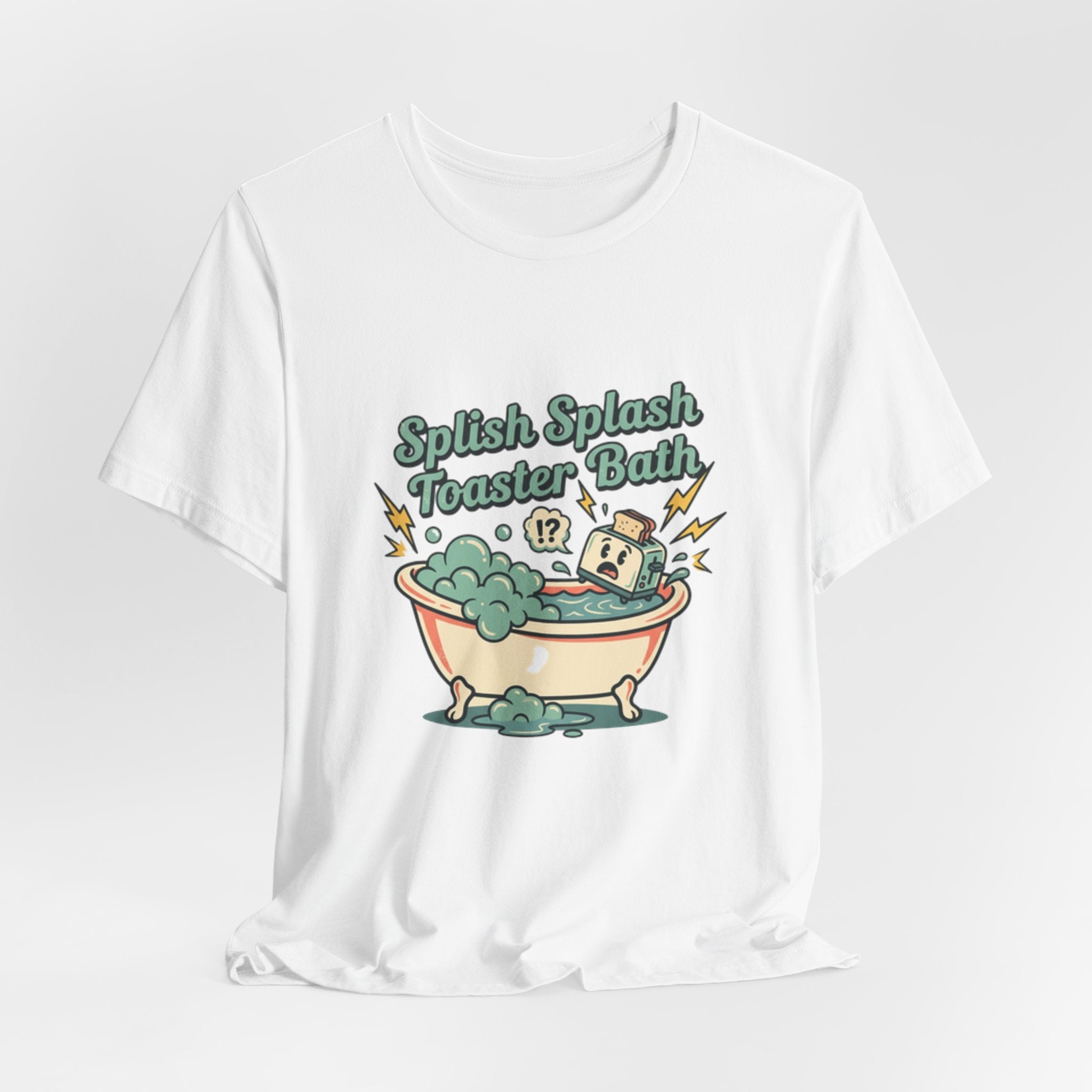 Toaster Bath Graphic Tee — Cute Kawaii Sink or Swim Cartoon Shirt