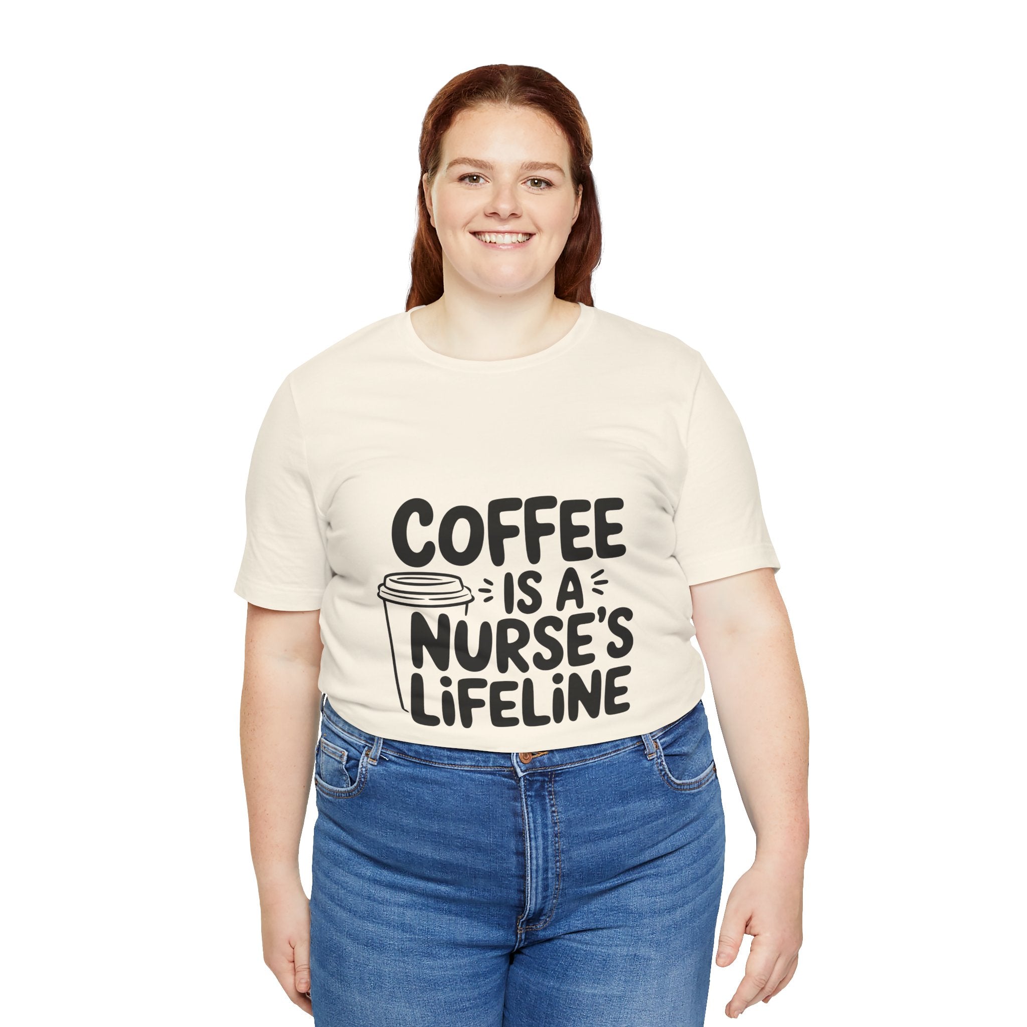 "Coffee Is a Nurse's Lifeline" Short Sleeve Shirt