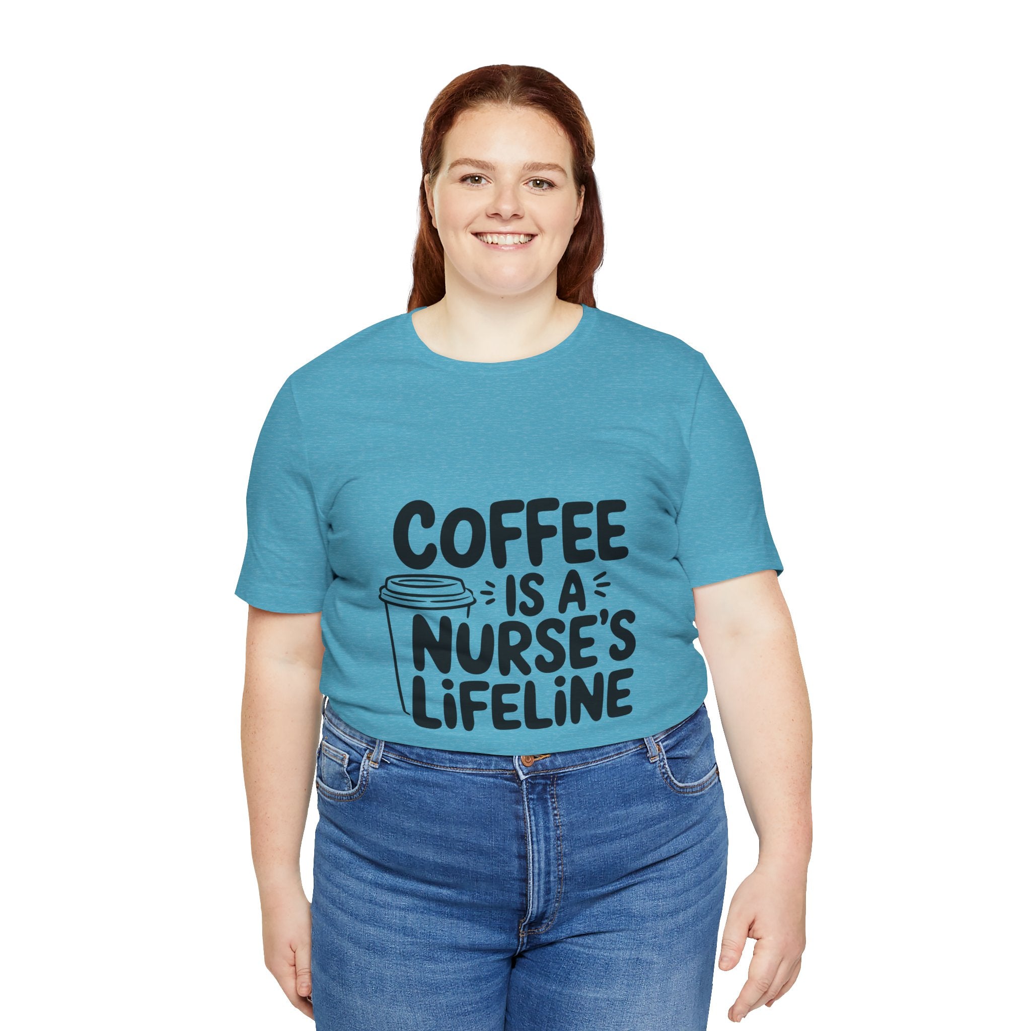 "Coffee Is a Nurse's Lifeline" Short Sleeve Shirt
