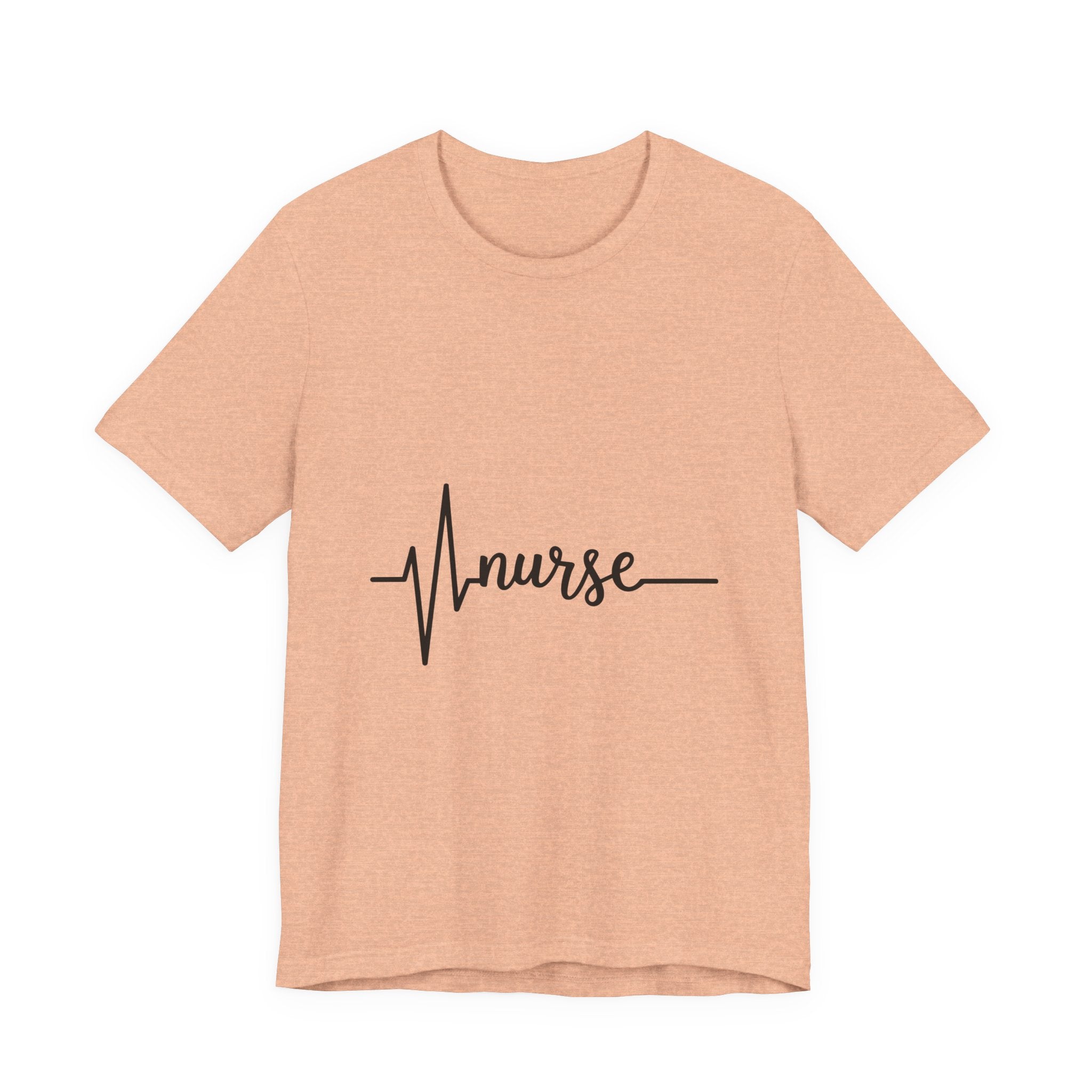Nurse Heartbeat Tee — Simple Script Nurse T‑Shirt