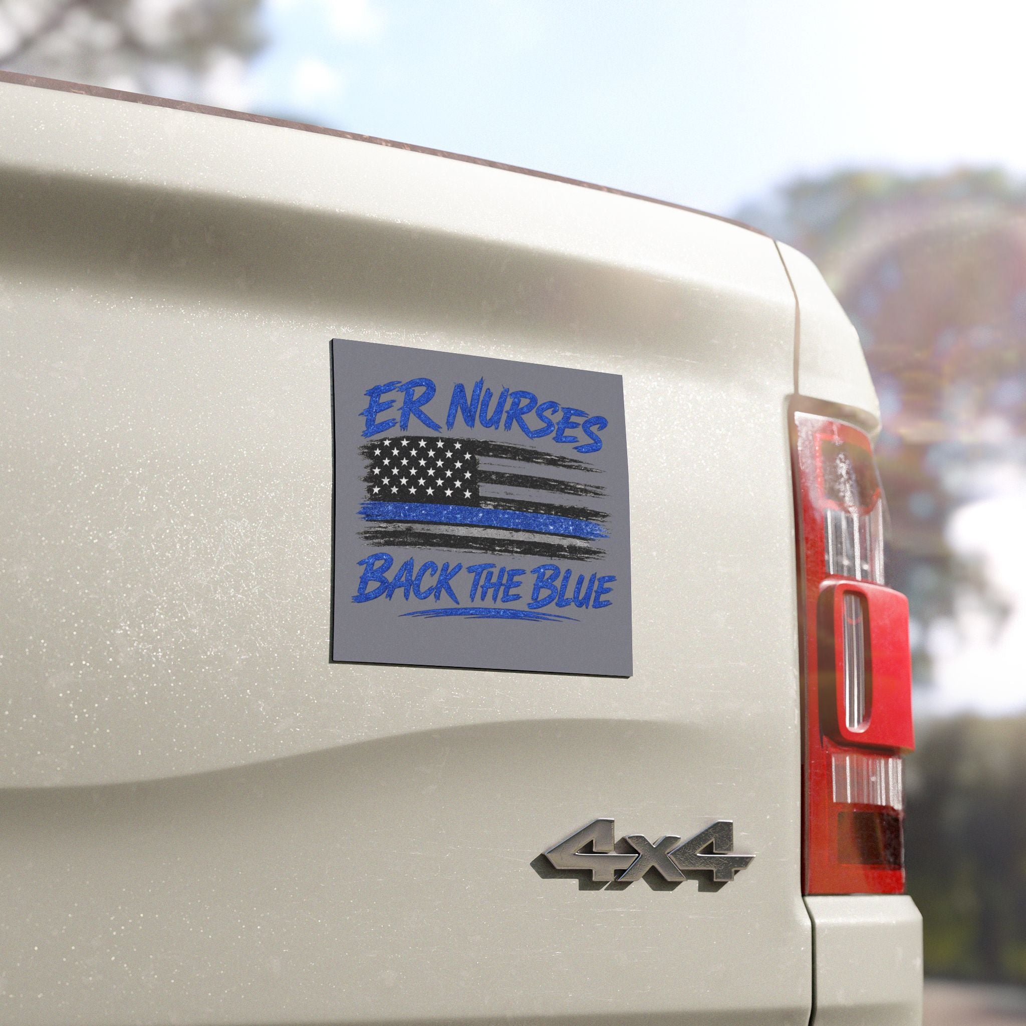 Car Magnet — ER Nurses Back the Blue