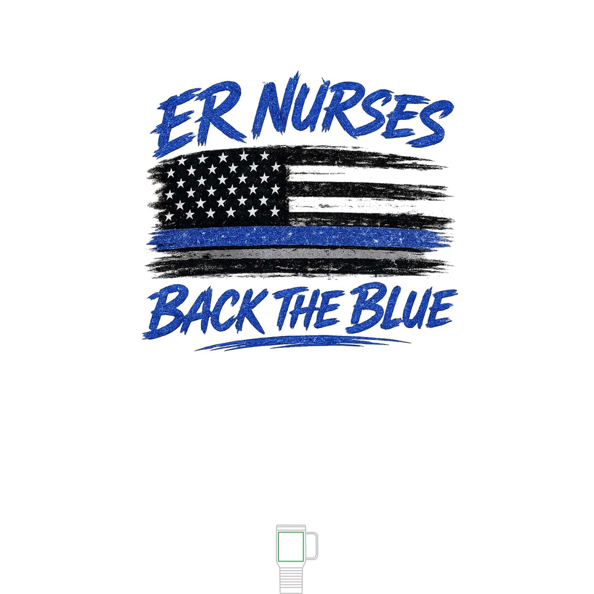 Travel Mug — "ER Nurses Back The Blue" 20oz Insulated Tumbler