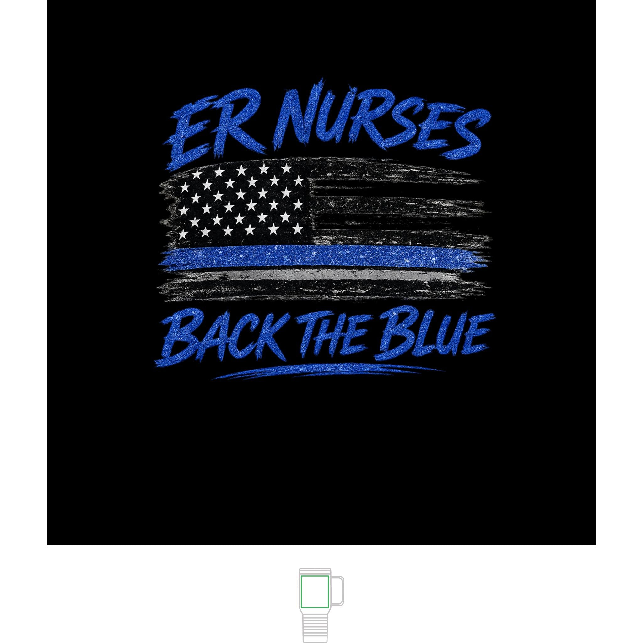 Travel Mug — "ER Nurses Back The Blue" 20oz Insulated Tumbler