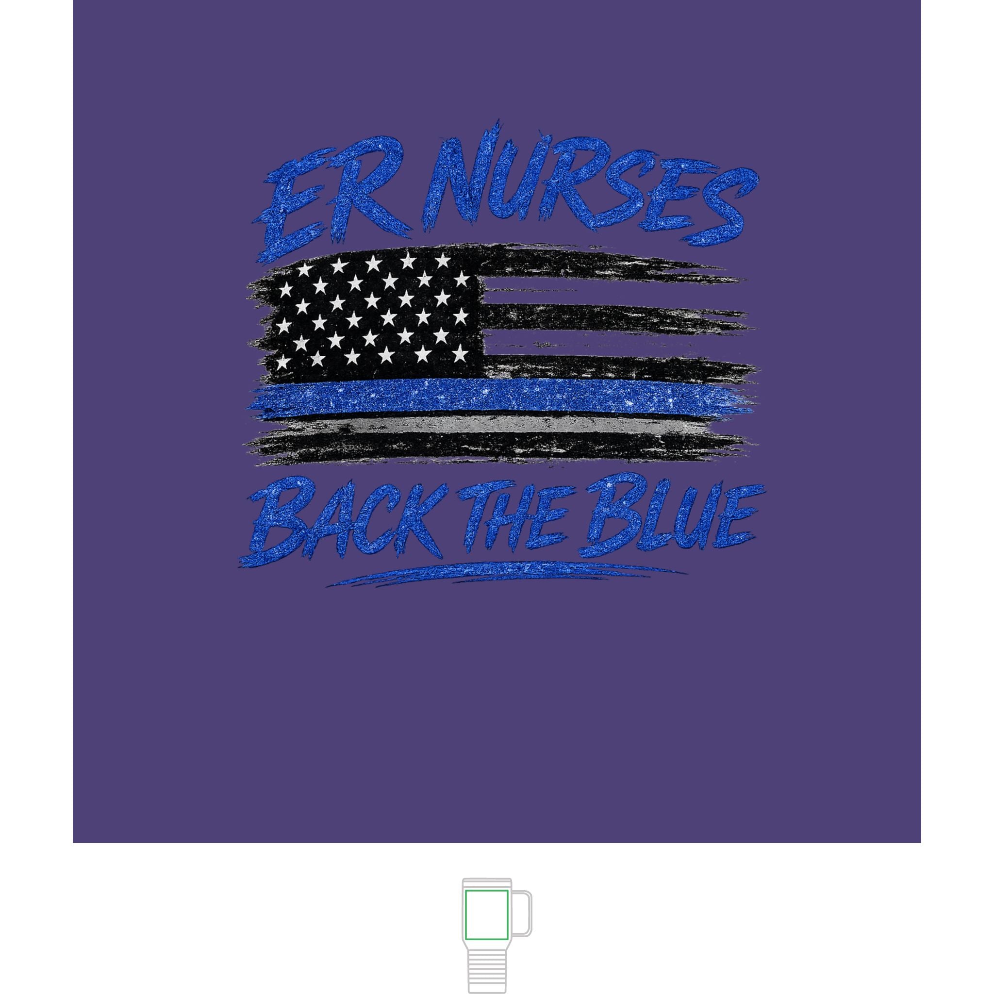 Travel Mug — "ER Nurses Back The Blue" 20oz Insulated Tumbler