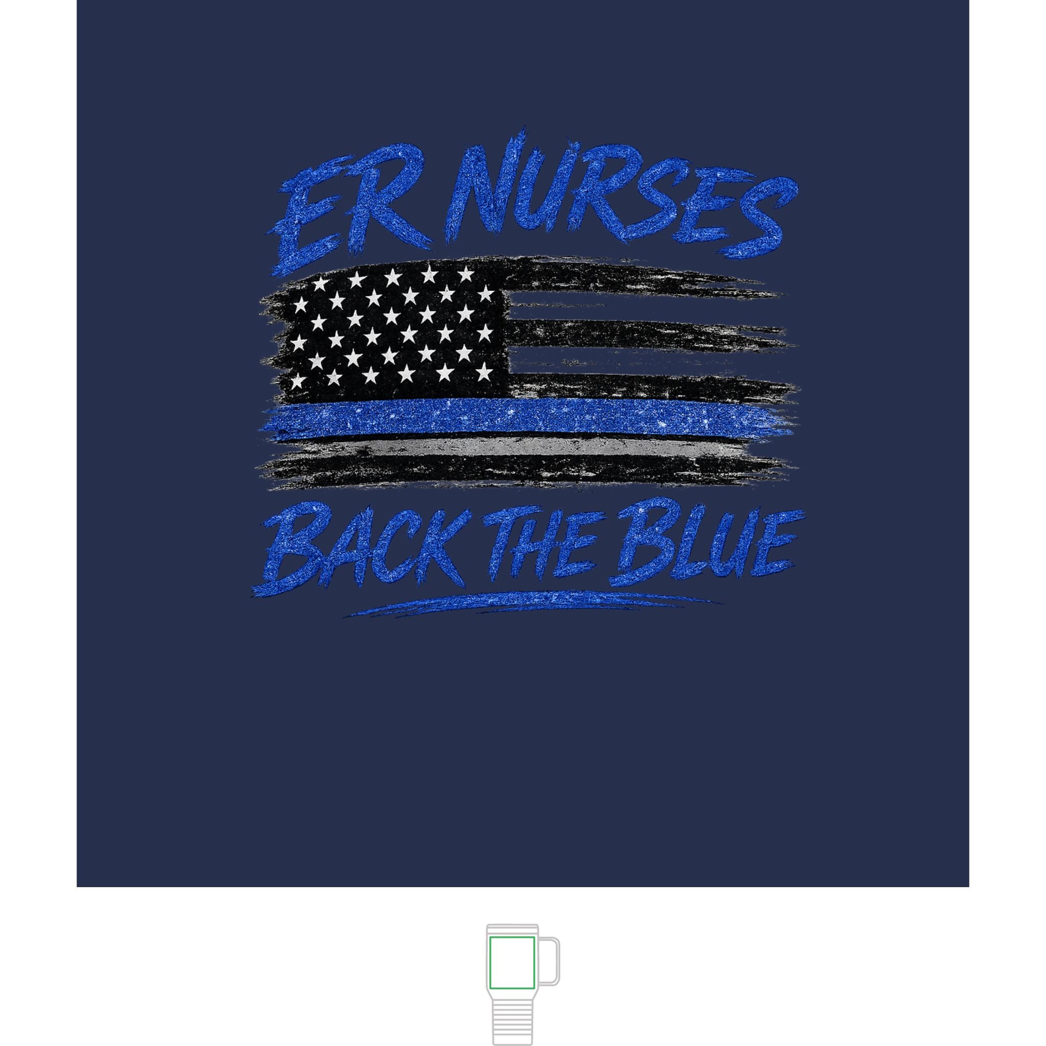 Travel Mug — "ER Nurses Back The Blue" 20oz Insulated Tumbler