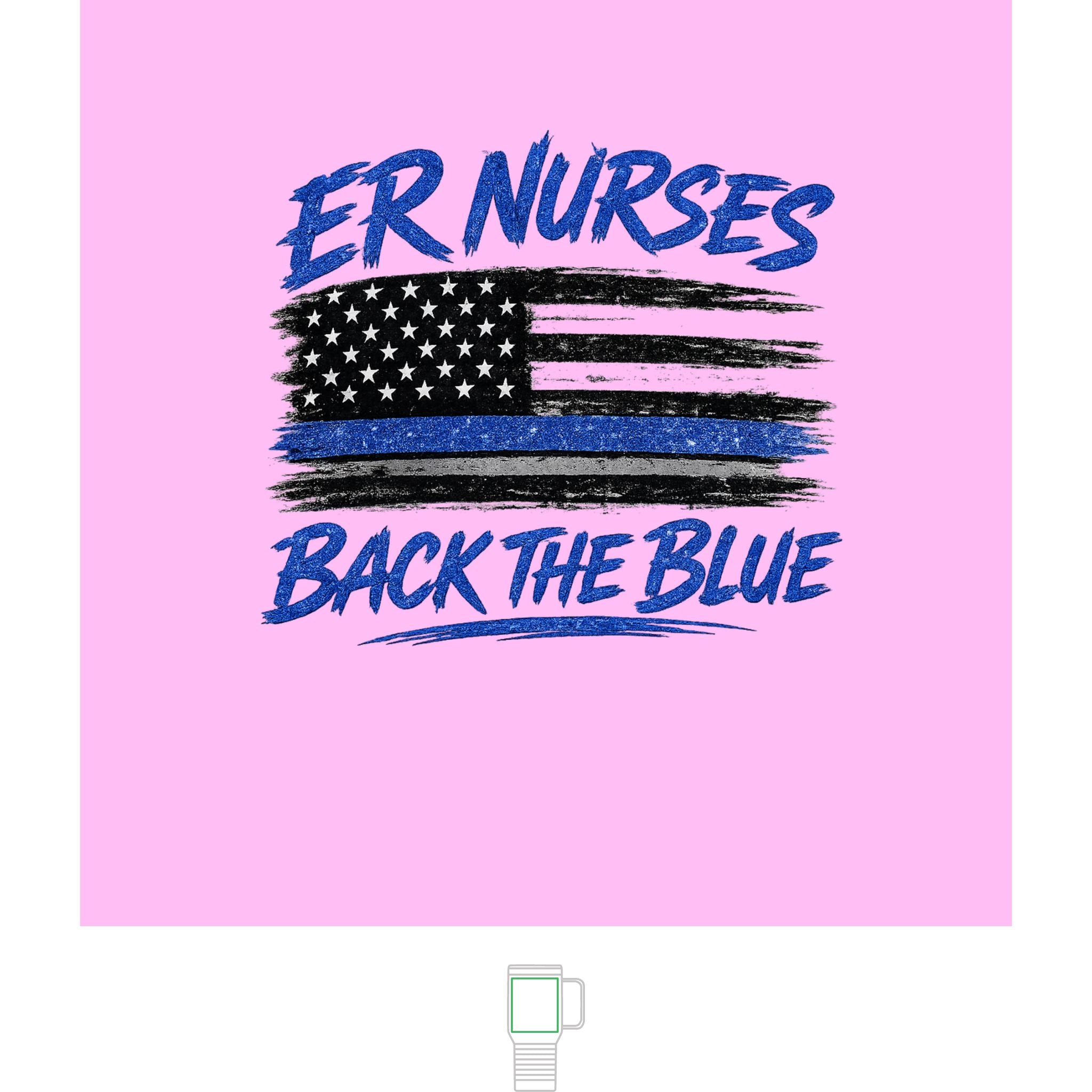 Travel Mug — "ER Nurses Back The Blue" 20oz Insulated Tumbler