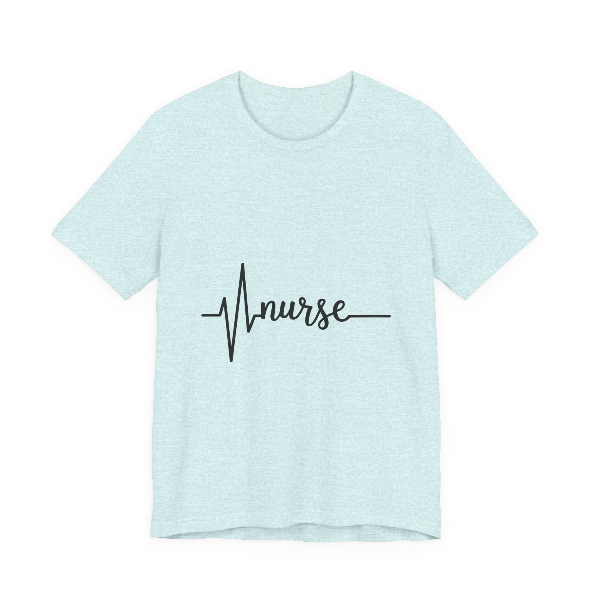 Nurse Heartbeat Tee — Simple Script Nurse T‑Shirt