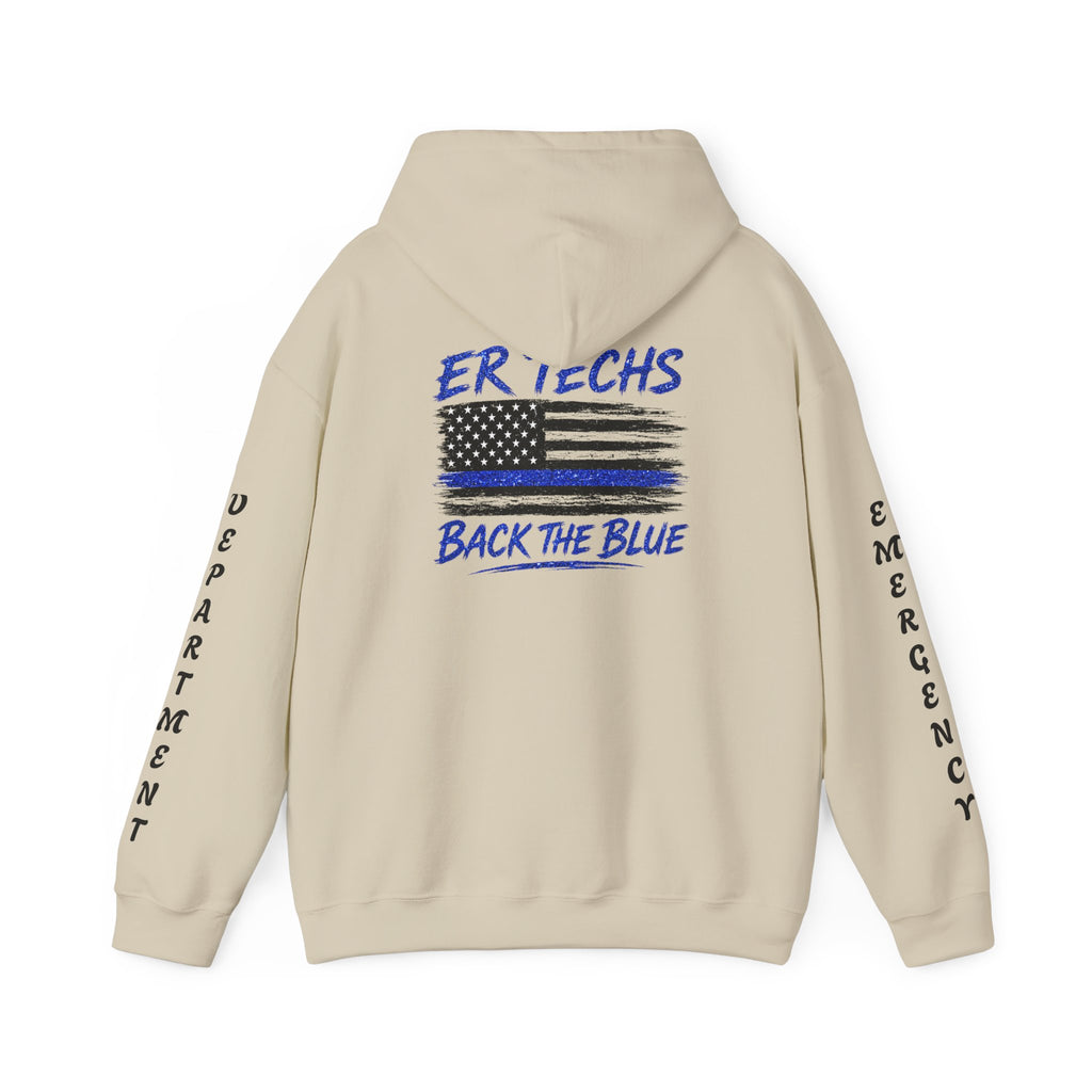 ER Techs Back the Blue Hoodie