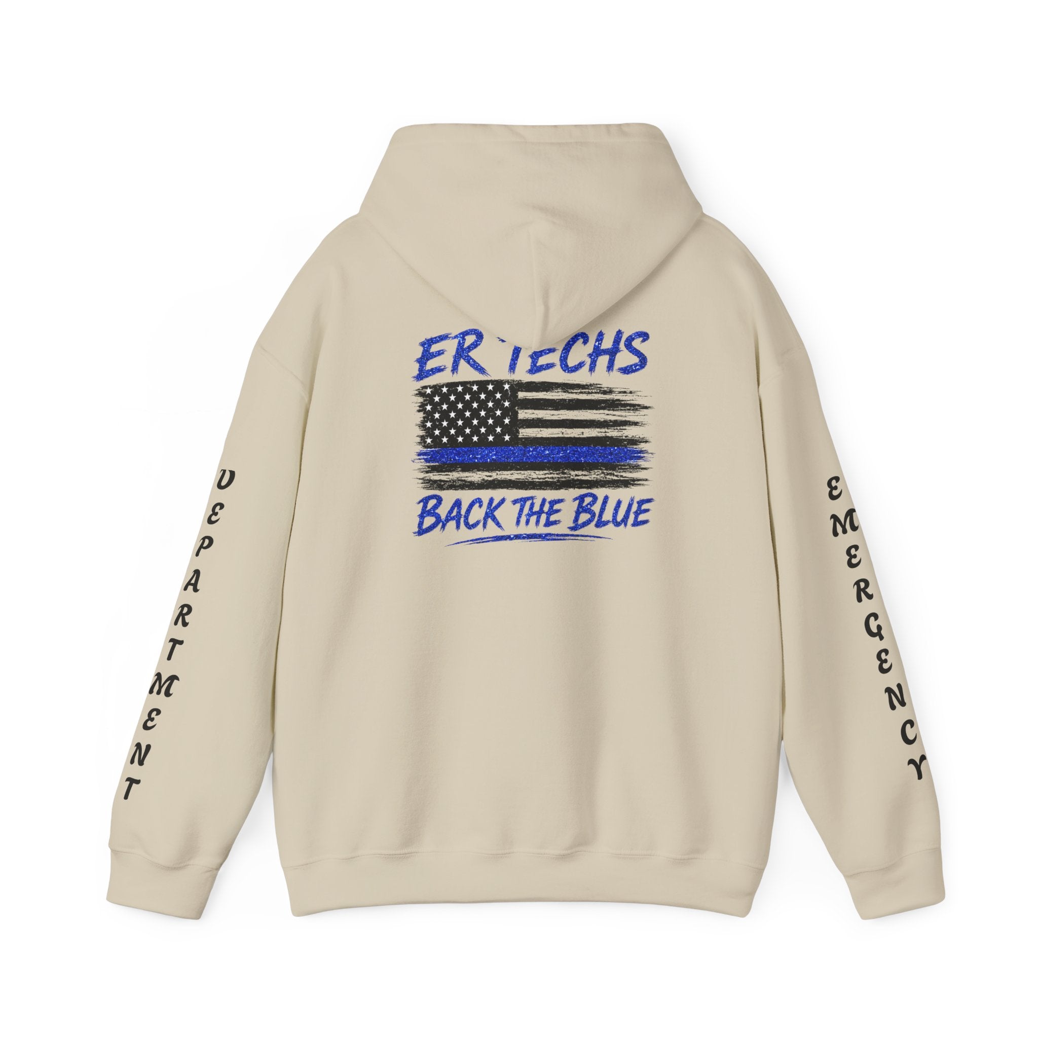 ER Techs Back the Blue Hoodie