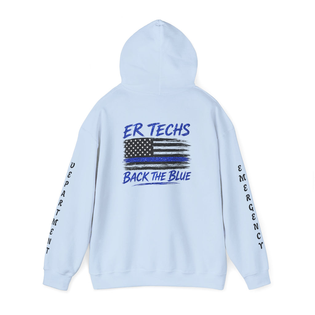 ER Techs Back the Blue Hoodie