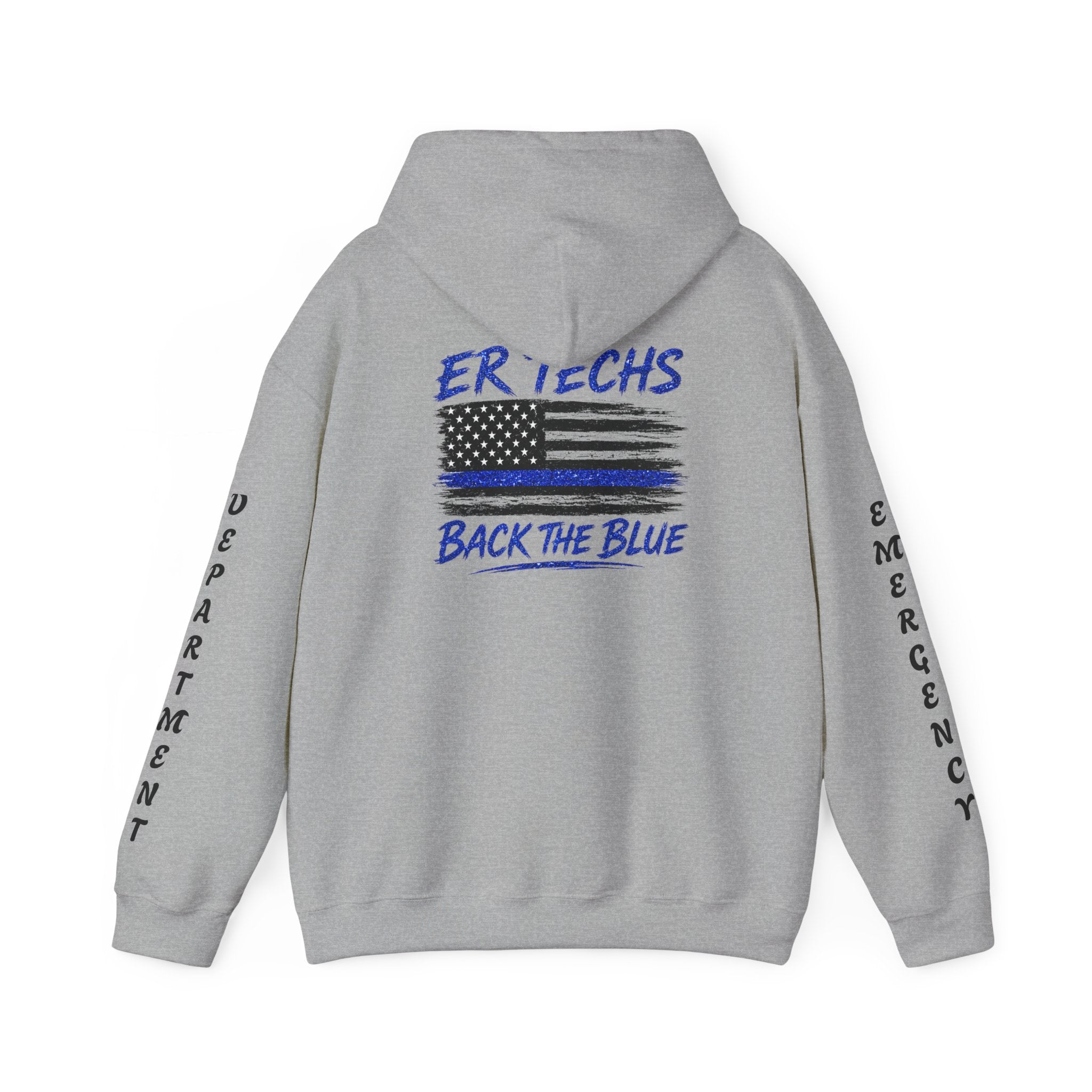 ER Techs Back the Blue Hoodie