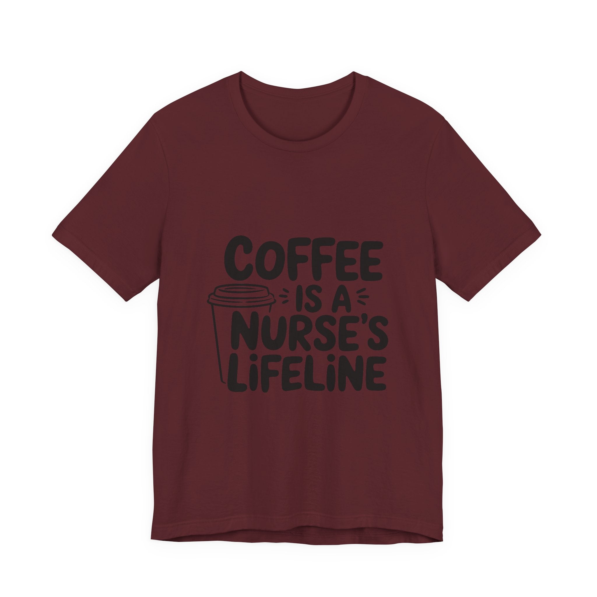 "Coffee Is a Nurse's Lifeline" Short Sleeve Shirt