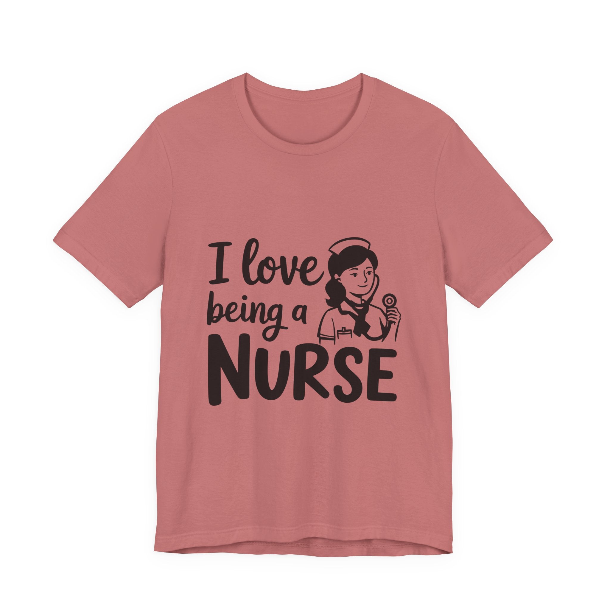 Nurse T-Shirt – "I Love Being a Nurse" Cute Retro Nurse Graphic Tee