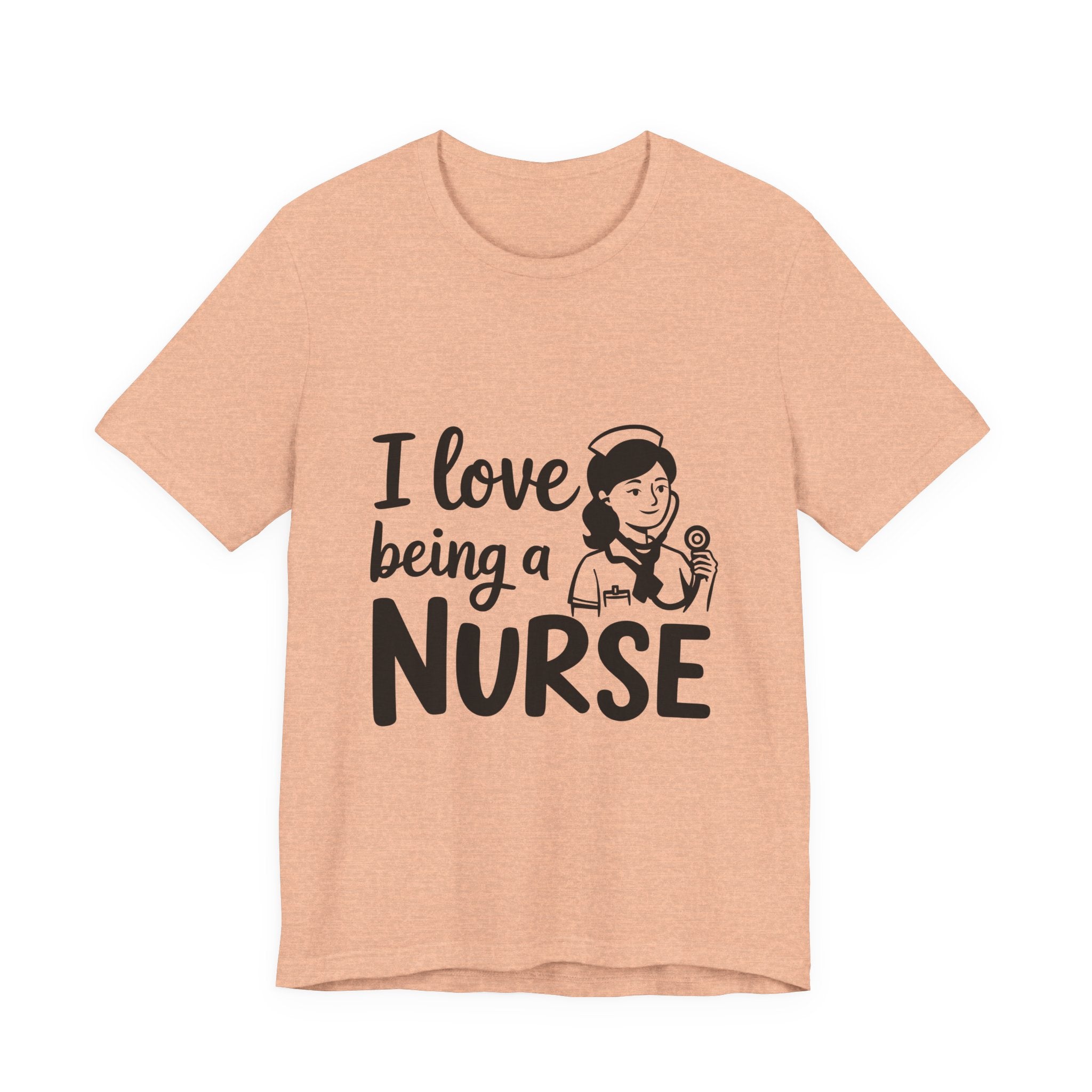 Nurse T-Shirt – "I Love Being a Nurse" Cute Retro Nurse Graphic Tee