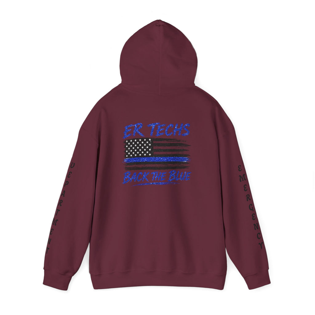ER Techs Back the Blue Hoodie