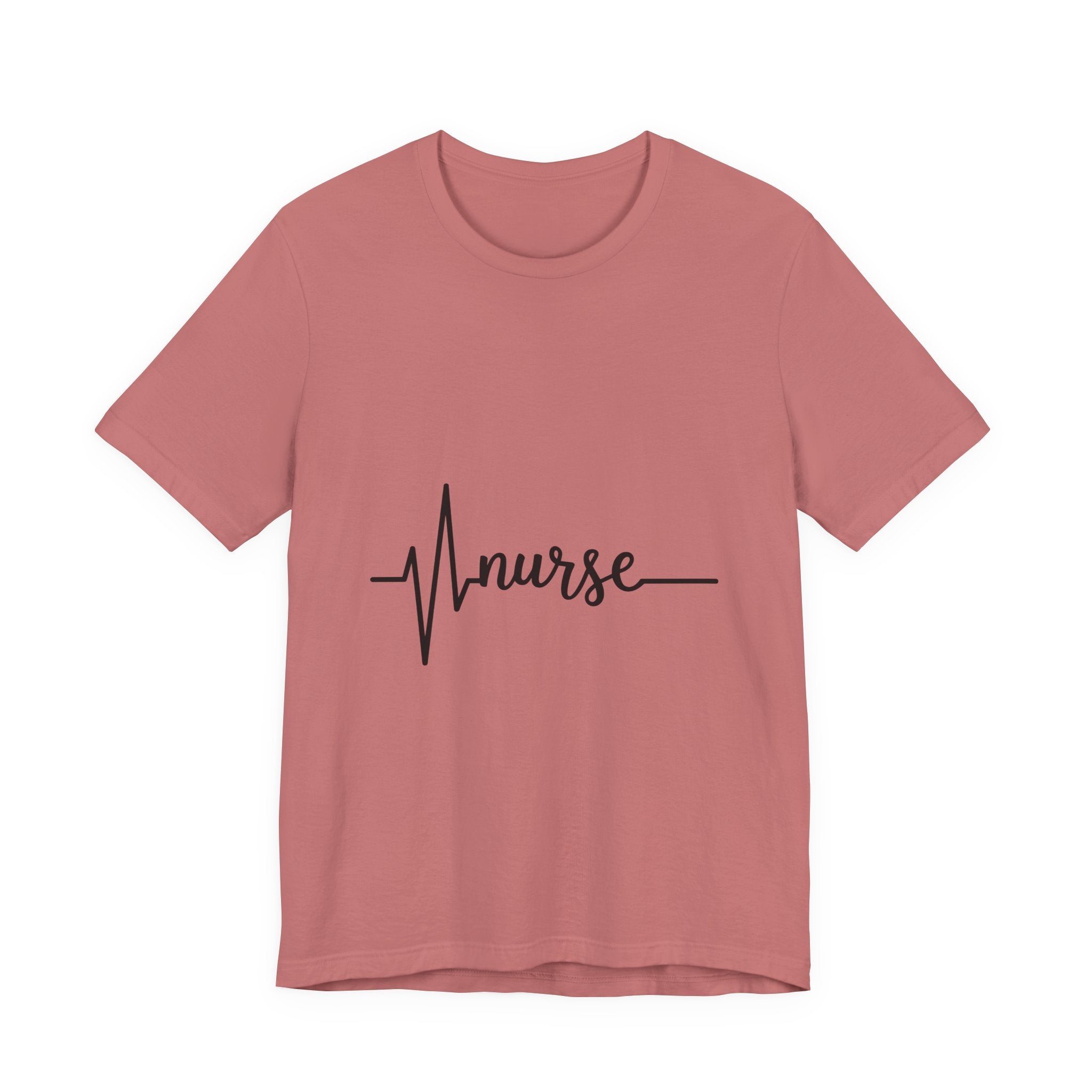 Nurse Heartbeat Tee — Simple Script Nurse T‑Shirt