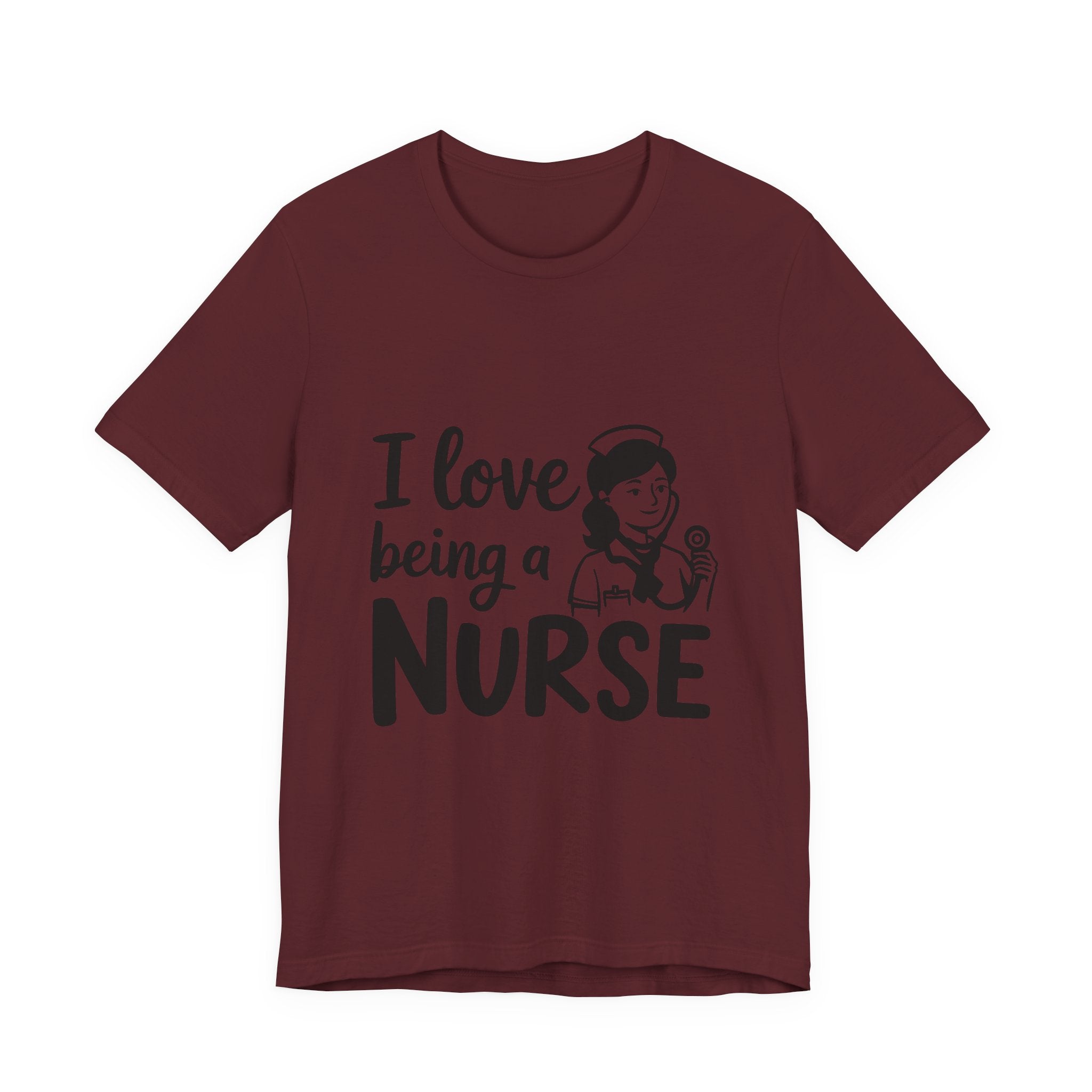 Nurse T-Shirt – "I Love Being a Nurse" Cute Retro Nurse Graphic Tee