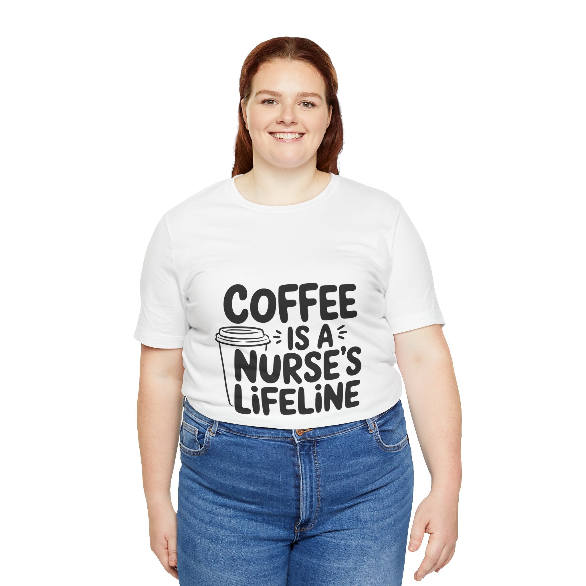 "Coffee Is a Nurse's Lifeline" Short Sleeve Shirt