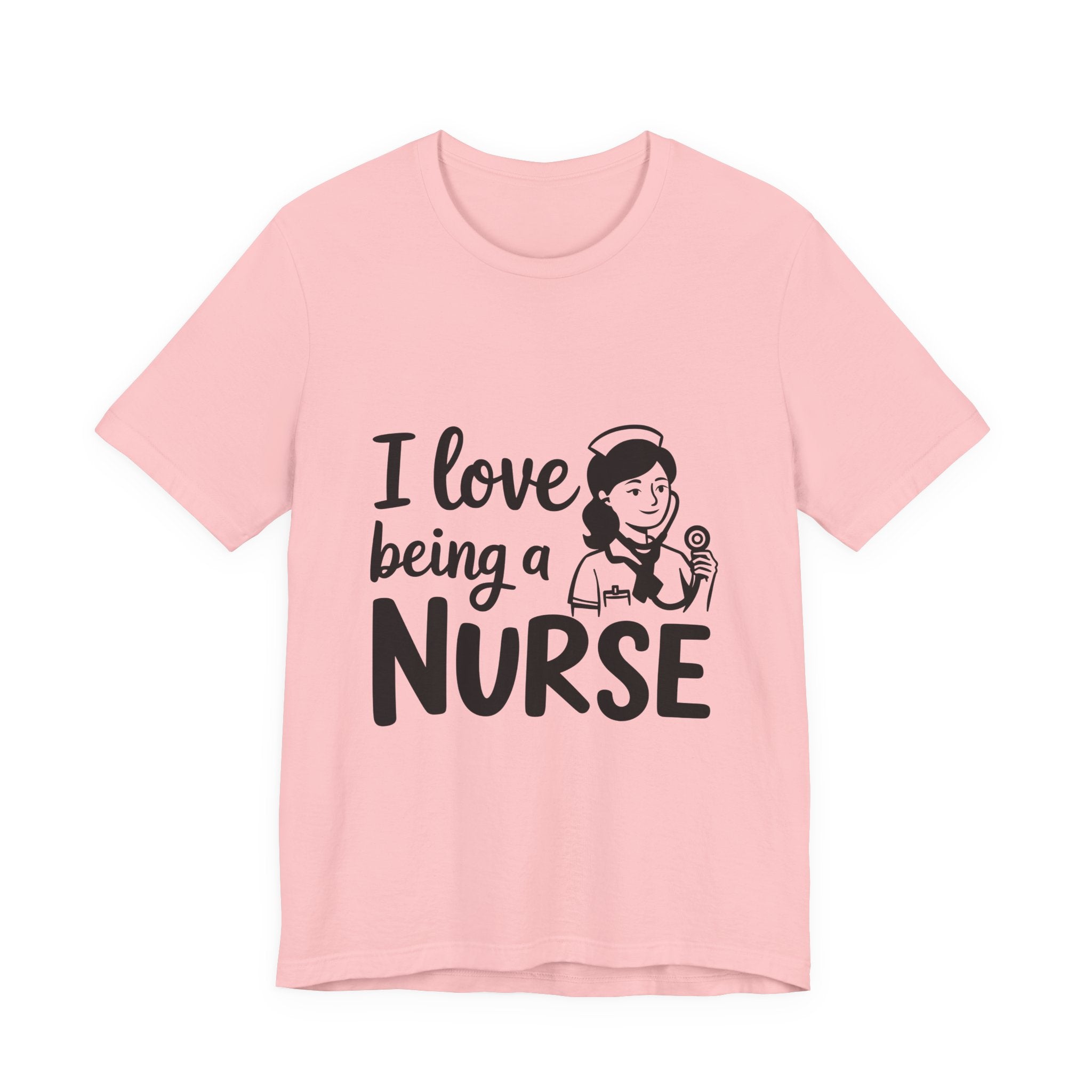 Nurse T-Shirt – "I Love Being a Nurse" Cute Retro Nurse Graphic Tee
