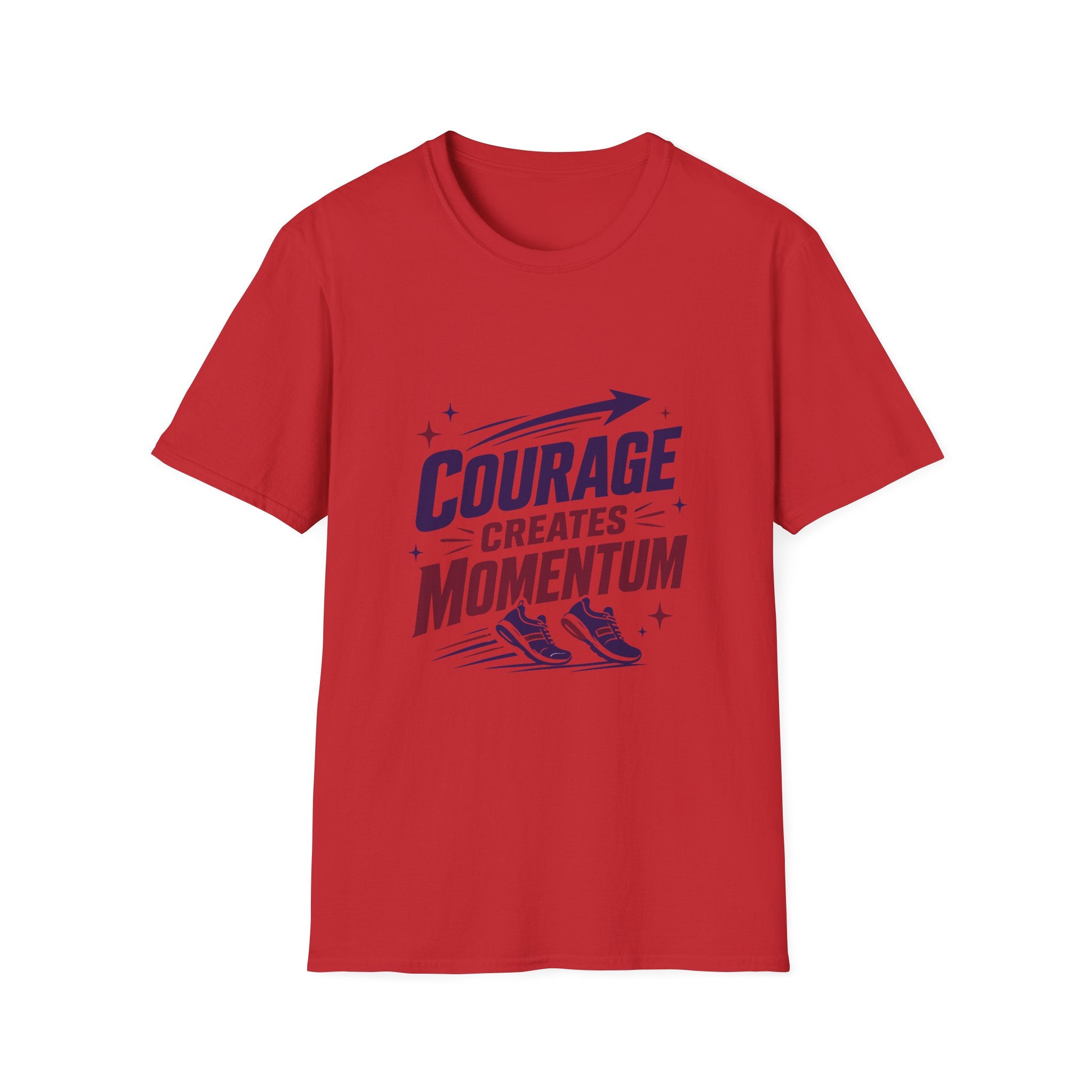 "Courage Creates Momentum" Inspirational Graphic Tee