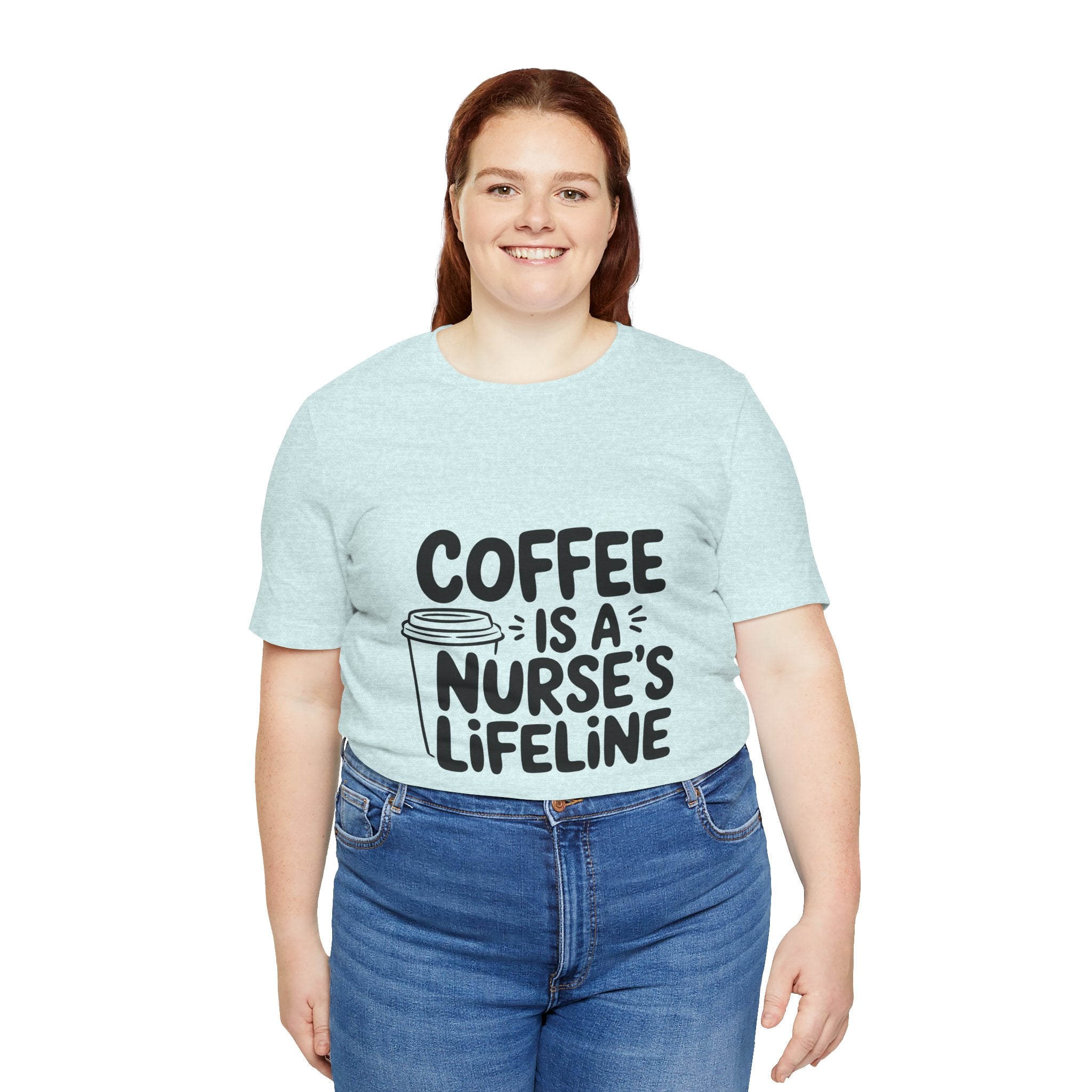 "Coffee Is a Nurse's Lifeline" Short Sleeve Shirt