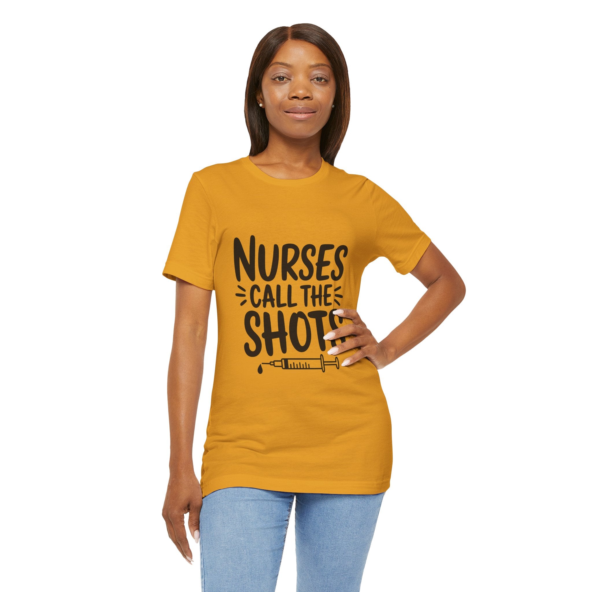 Nurses Call The Shots T‑Shirt — Funny Nurse Syringe Tee for Healthcare Workers
