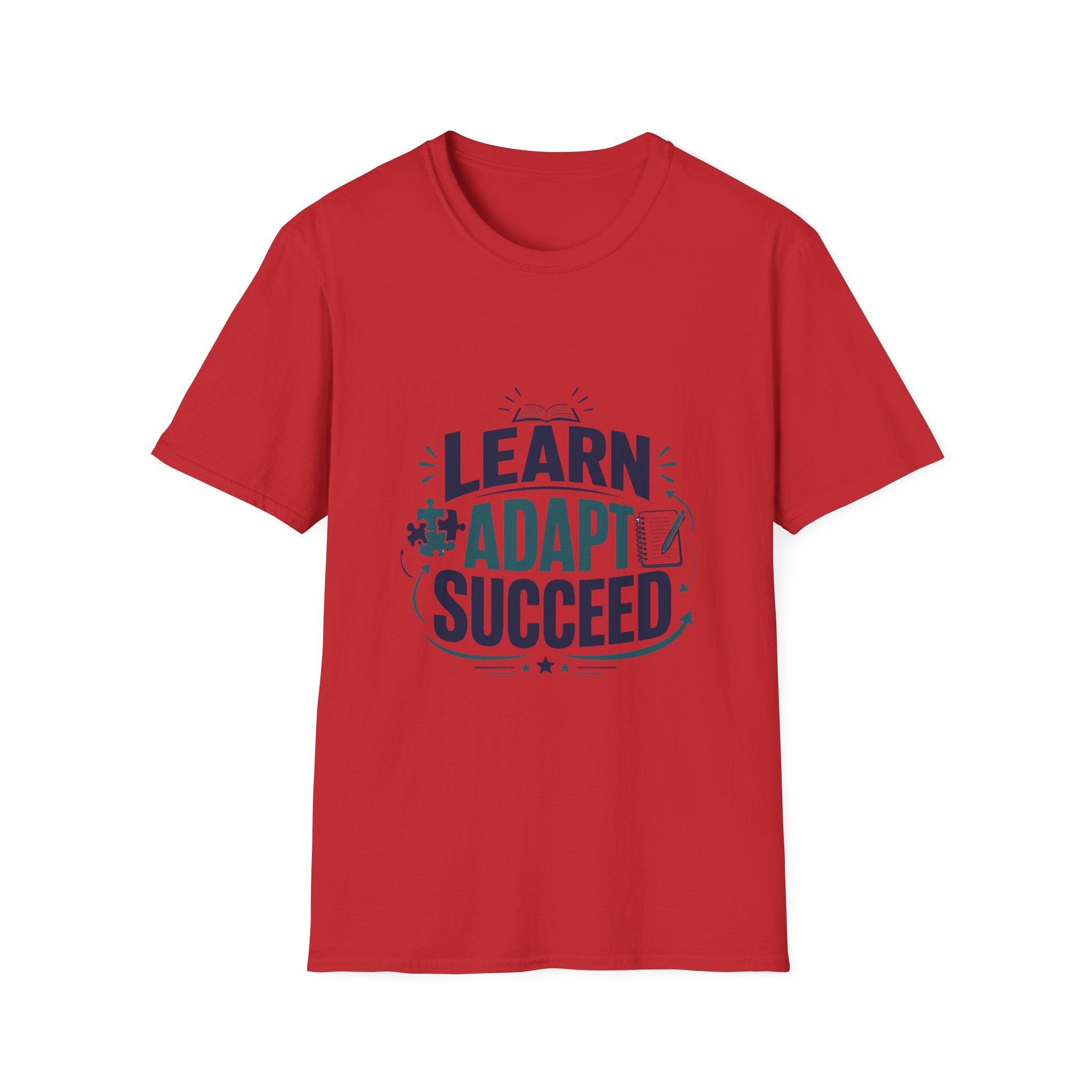 Learn Adapt Succeed T-Shirt — Motivational Education Graphic Tee