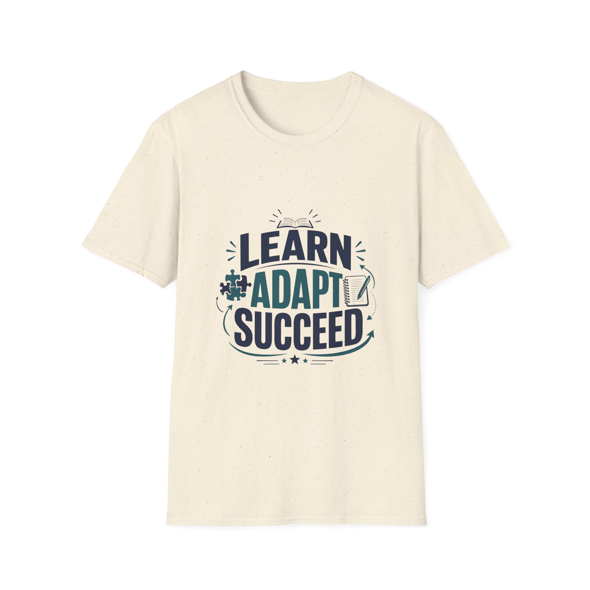 Learn Adapt Succeed T-Shirt — Motivational Education Graphic Tee