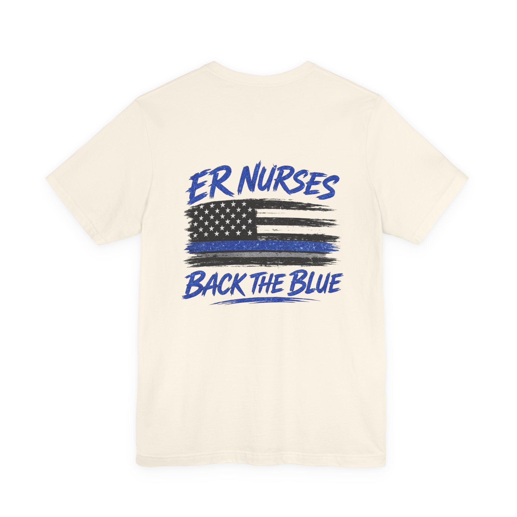 ER Nurses Back The Blue T-Shirt — Support Law Enforcement Flag Tee