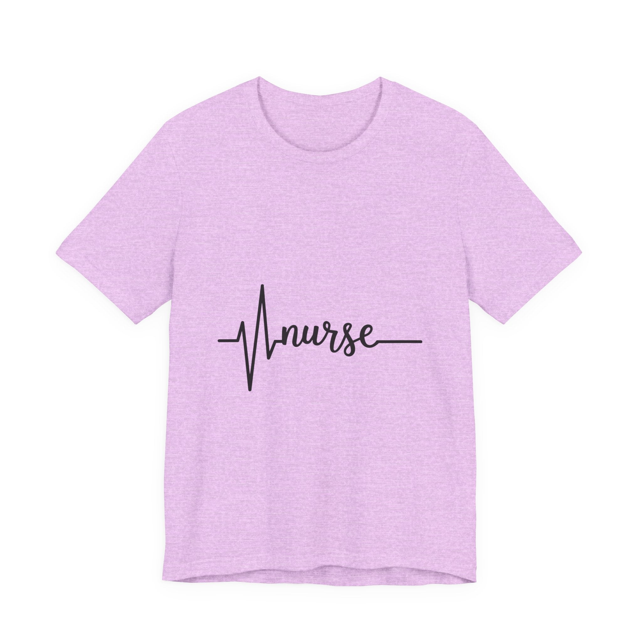 Nurse Heartbeat Tee — Simple Script Nurse T‑Shirt