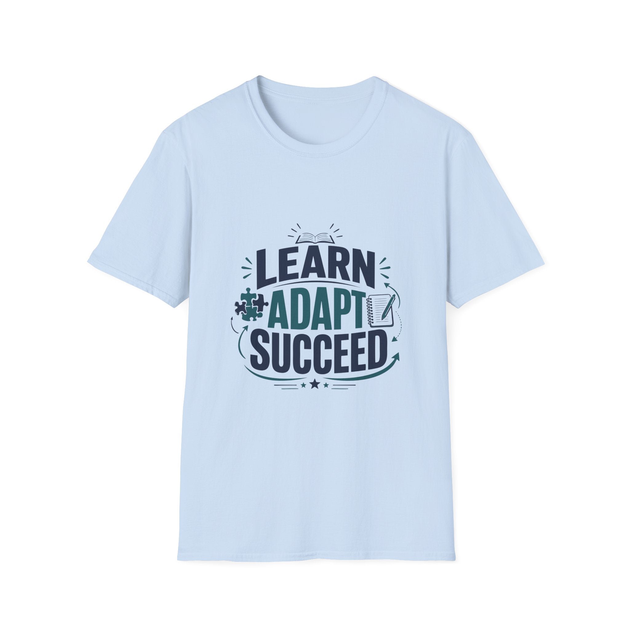 Learn Adapt Succeed T-Shirt — Motivational Education Graphic Tee