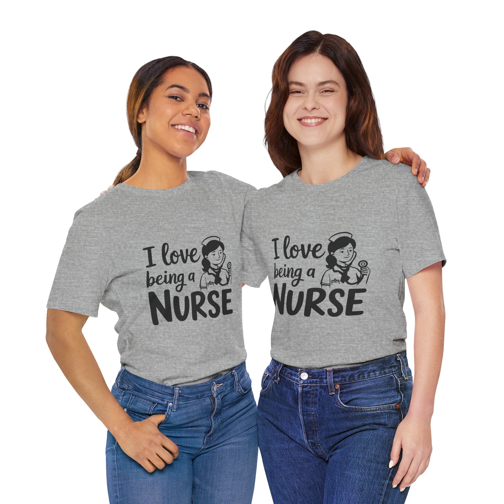 "I Love Being a Nurse" Cute Retro Nurse Graphic Tee