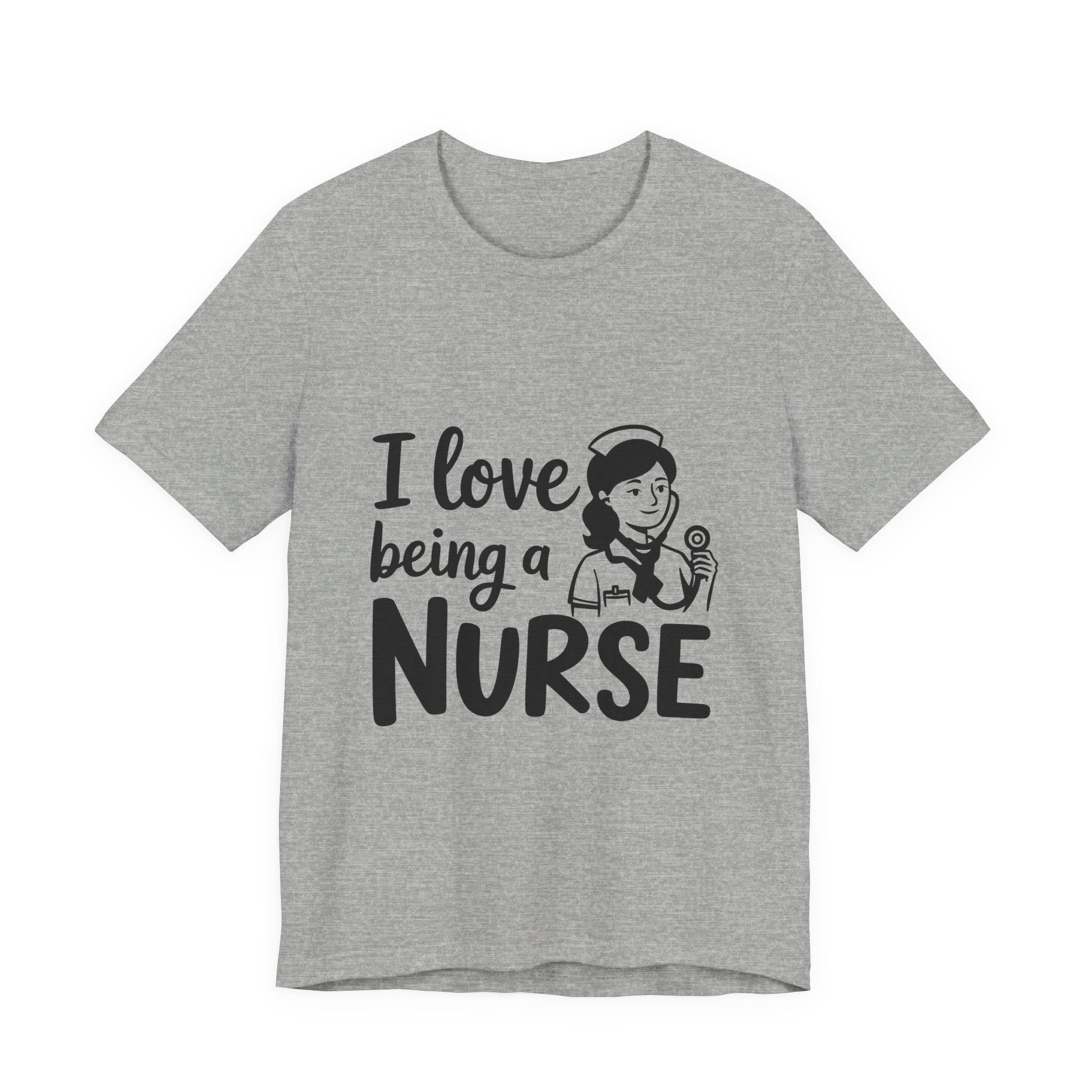Nurse T-Shirt – "I Love Being a Nurse" Cute Retro Nurse Graphic Tee