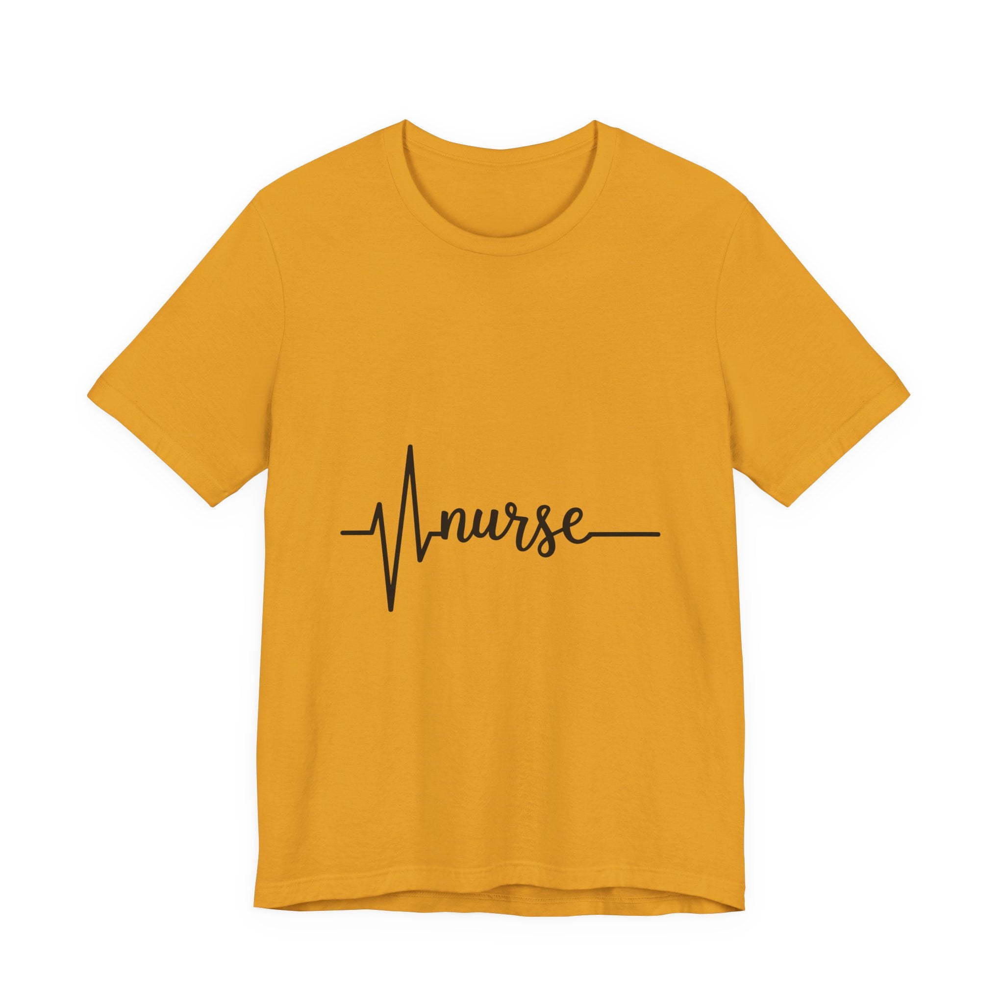 Nurse Heartbeat Tee — Simple Script Nurse T‑Shirt