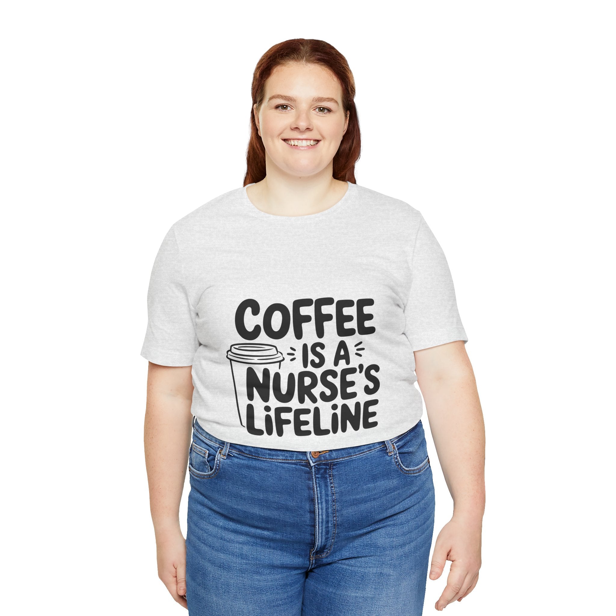 "Coffee Is a Nurse's Lifeline" Short Sleeve Shirt