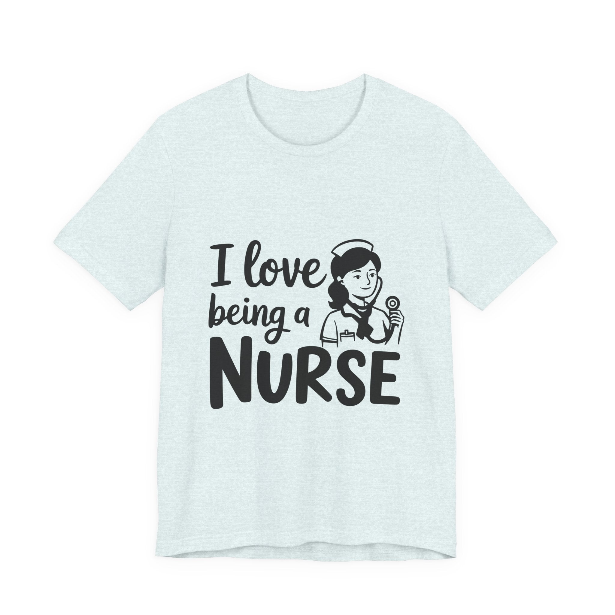 Nurse T-Shirt – "I Love Being a Nurse" Cute Retro Nurse Graphic Tee