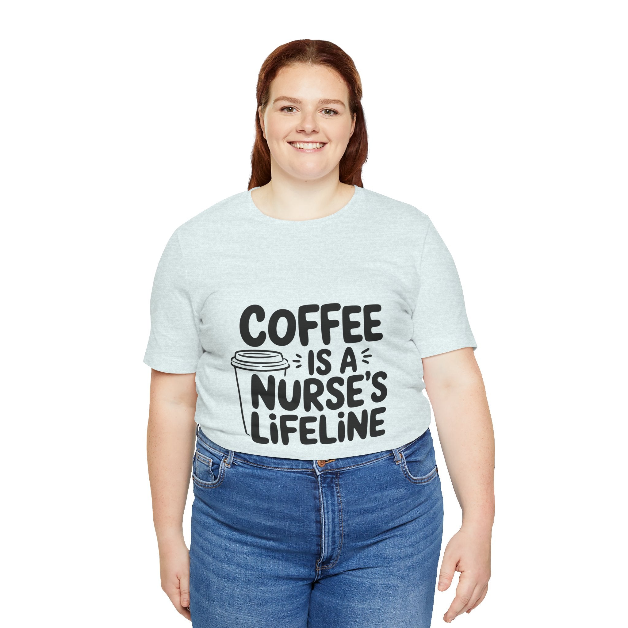 "Coffee Is a Nurse's Lifeline" Short Sleeve Shirt