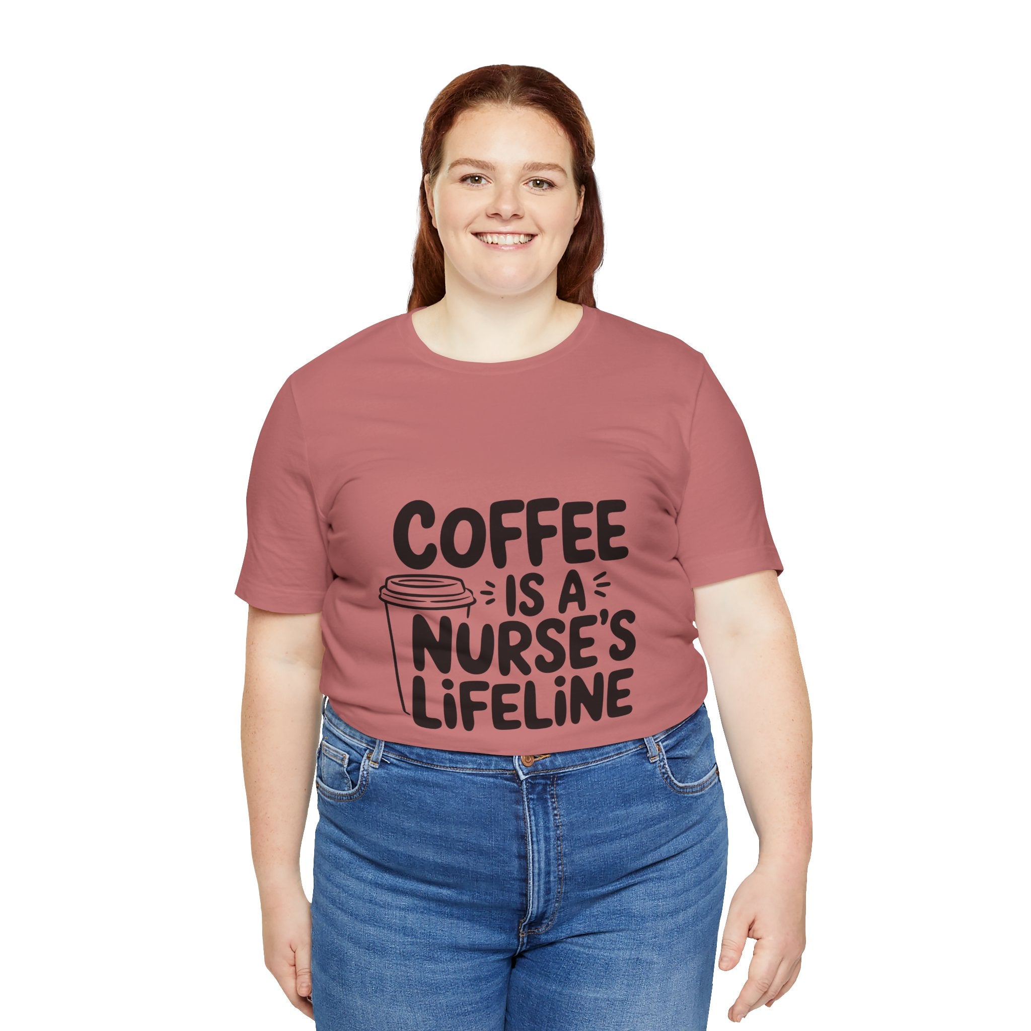 "Coffee Is a Nurse's Lifeline" Short Sleeve Shirt