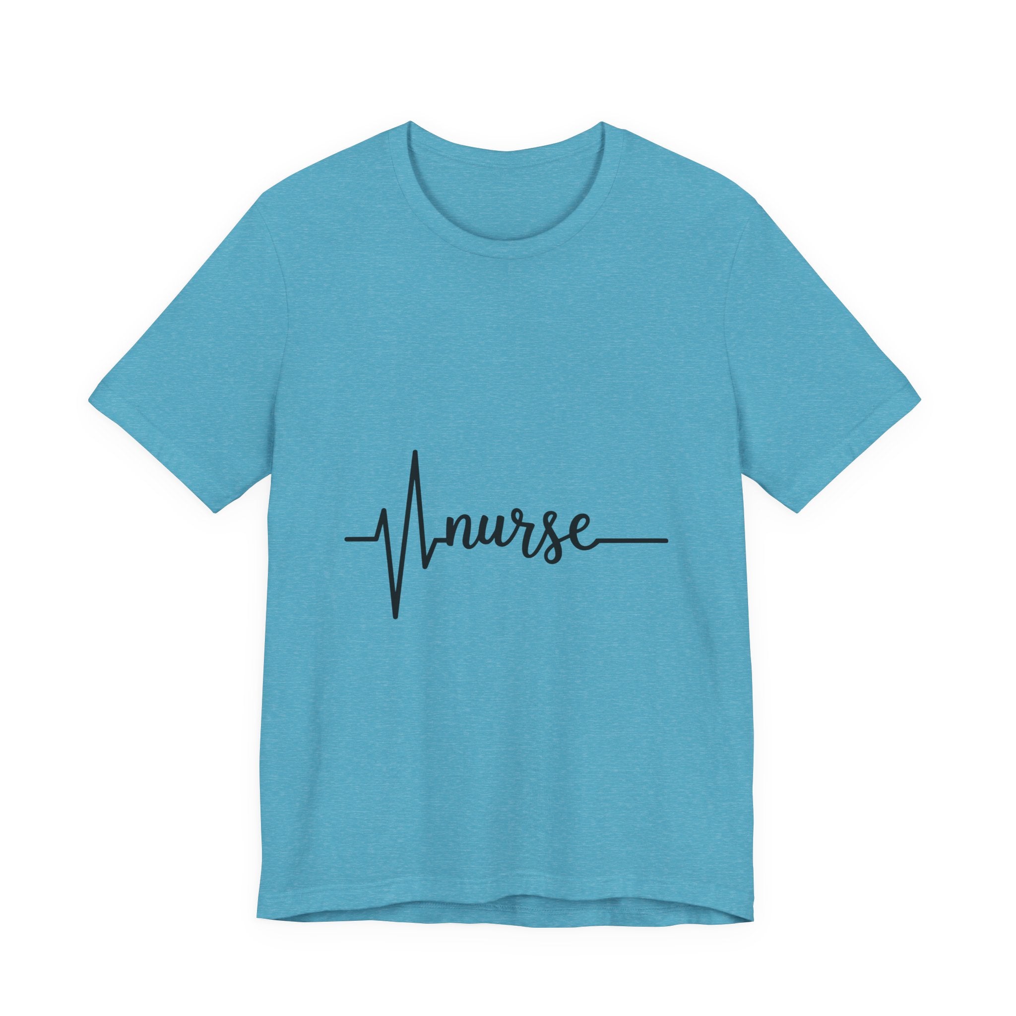 Nurse Heartbeat Tee — Simple Script Nurse T‑Shirt