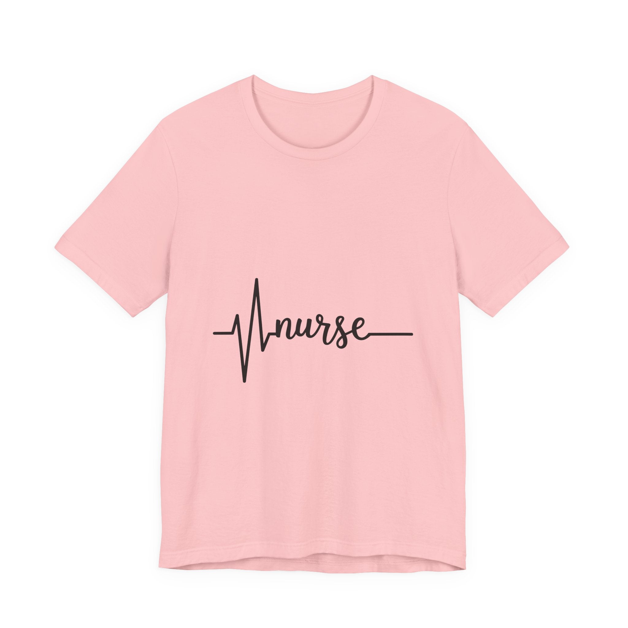 Nurse Heartbeat Tee — Simple Script Nurse T‑Shirt