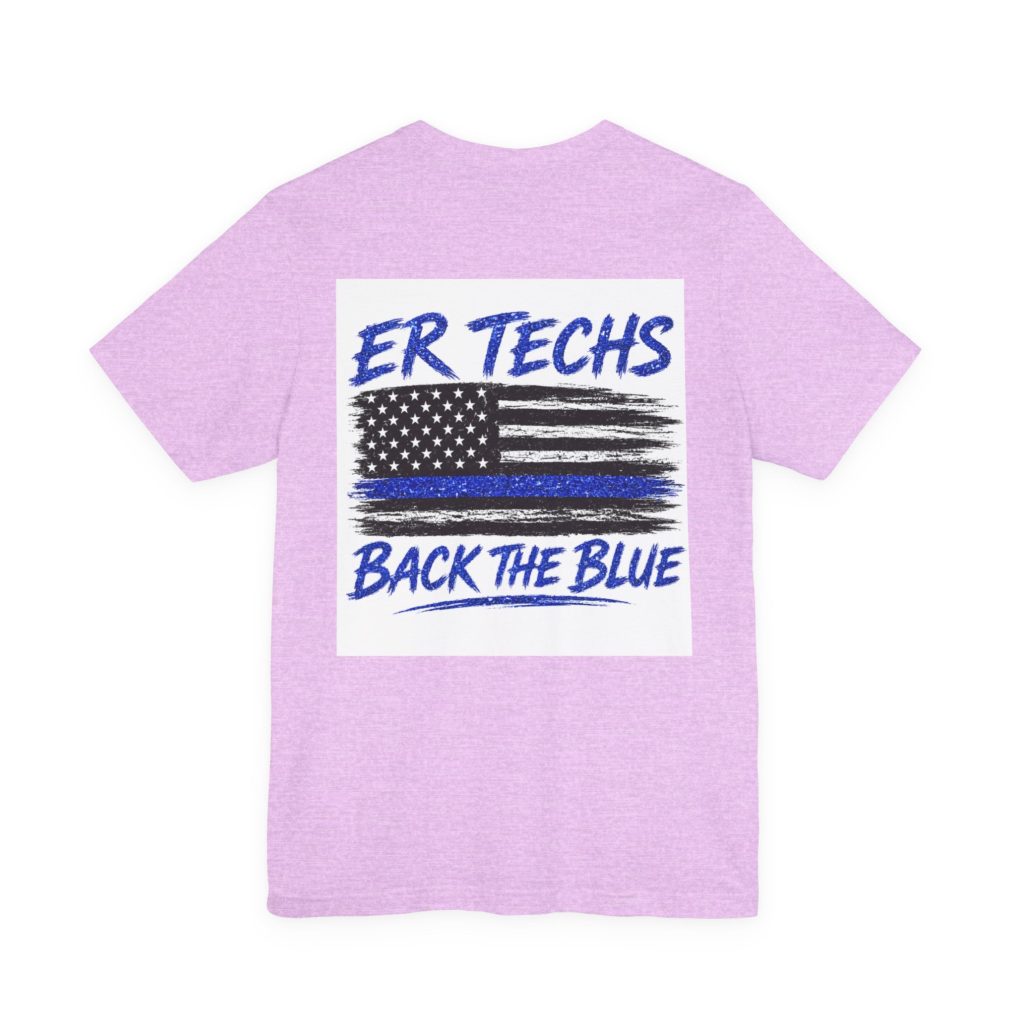 ER Techs 'Back The Blue' T-Shirt — Thin Blue Line American Flag Tee