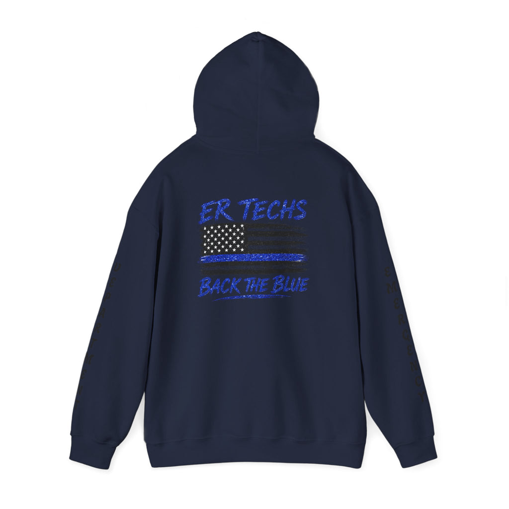 ER Techs Back the Blue Hoodie