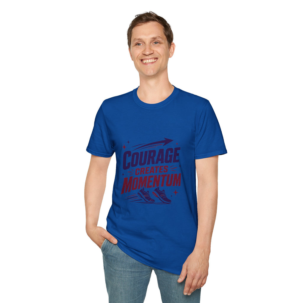 "Courage Creates Momentum" Inspirational Graphic Tee