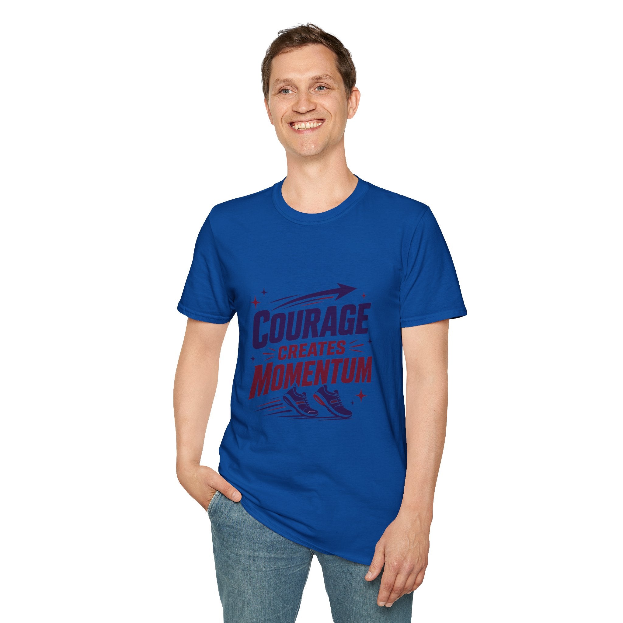 "Courage Creates Momentum" Inspirational Graphic Tee