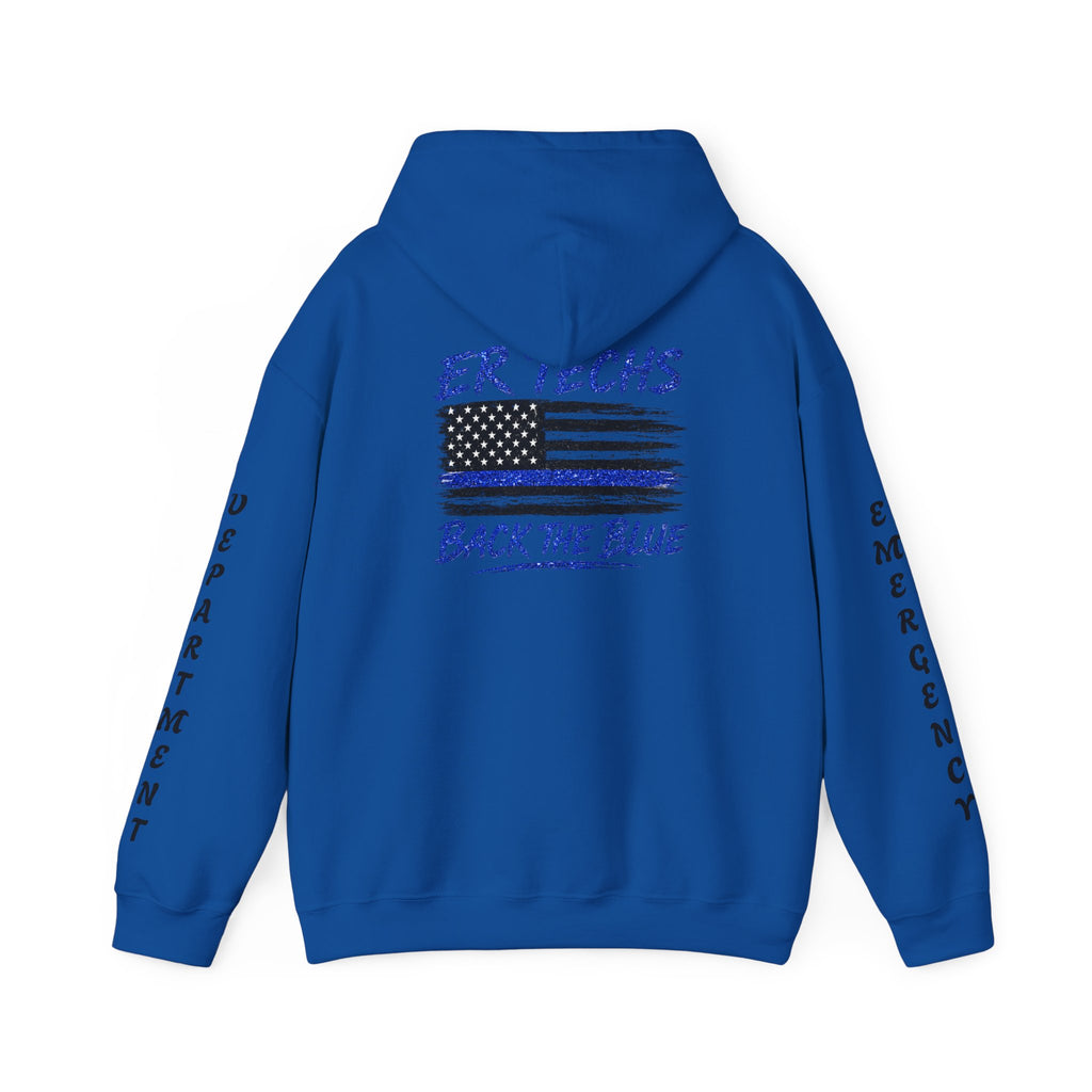 ER Techs Back the Blue Hoodie