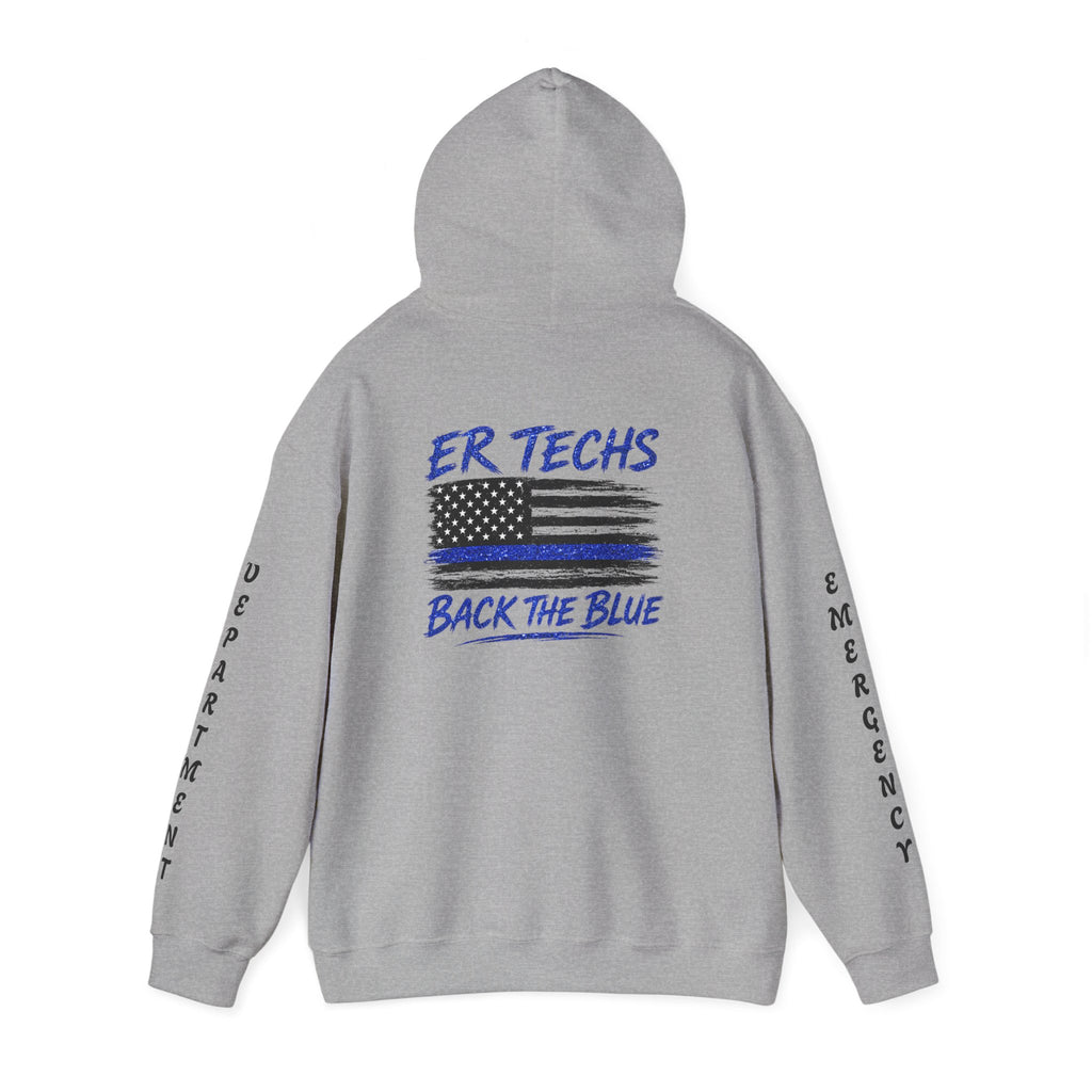 ER Techs Back the Blue Hoodie