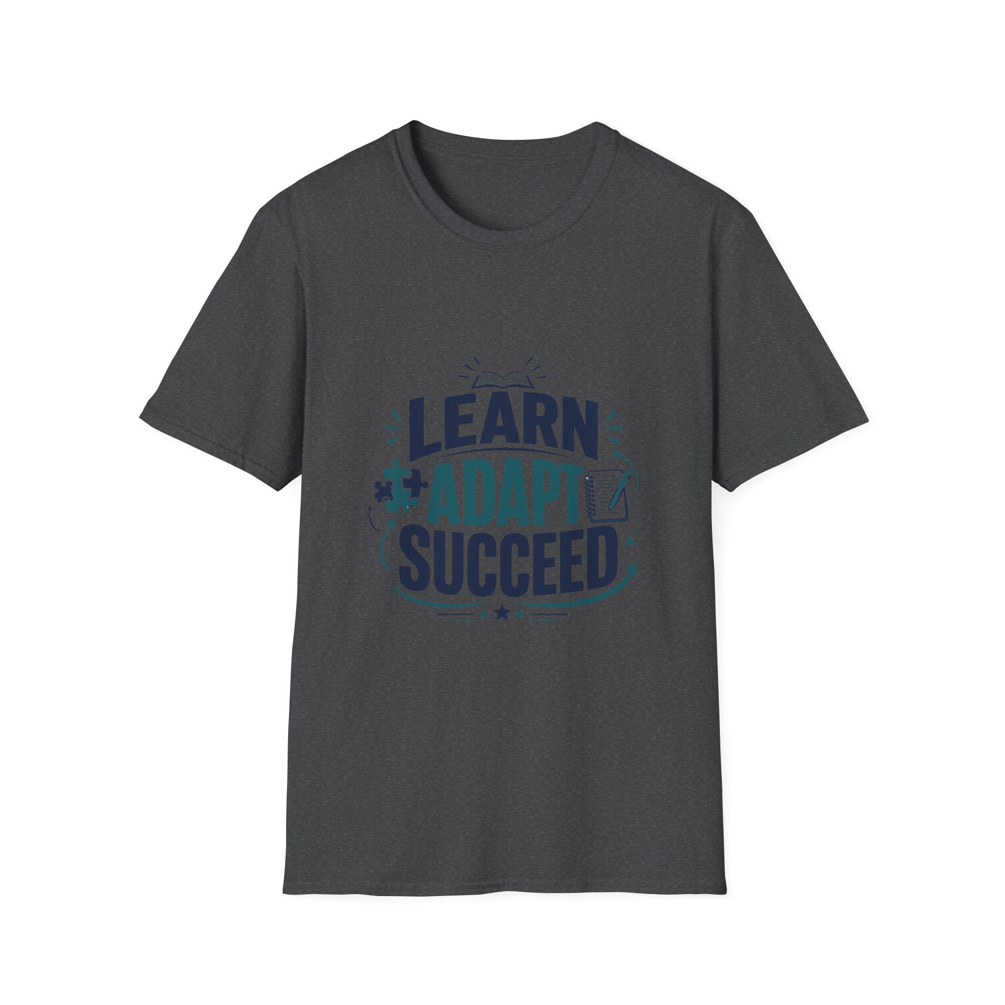 Learn Adapt Succeed T-Shirt — Motivational Education Graphic Tee