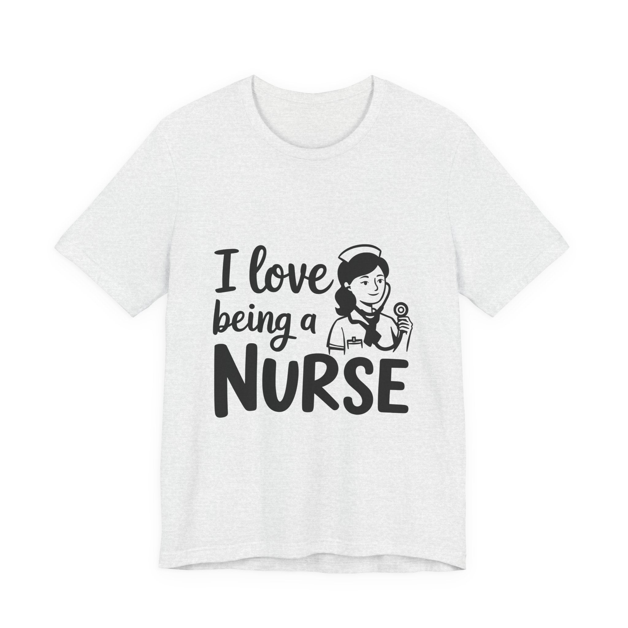 Nurse T-Shirt – "I Love Being a Nurse" Cute Retro Nurse Graphic Tee
