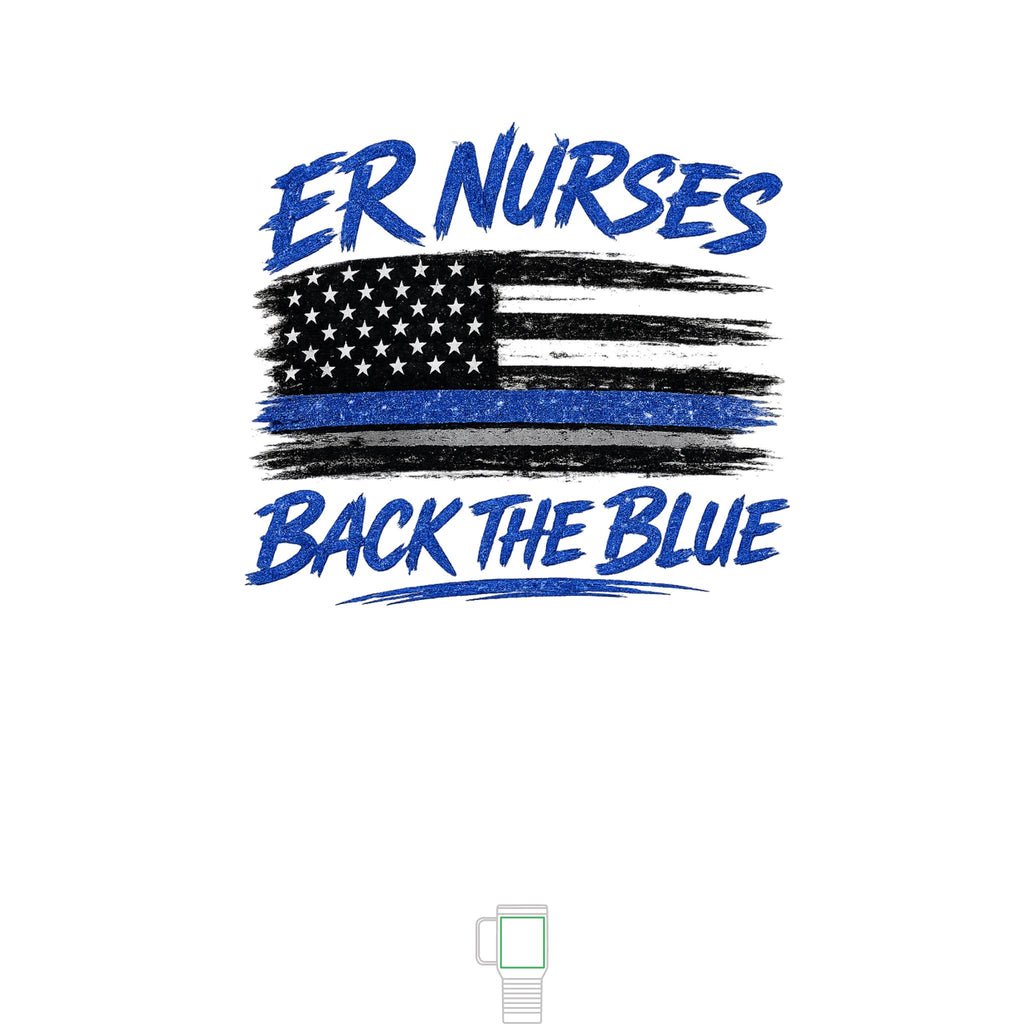 Travel Mug — "ER Nurses Back The Blue" 20oz Insulated Tumbler