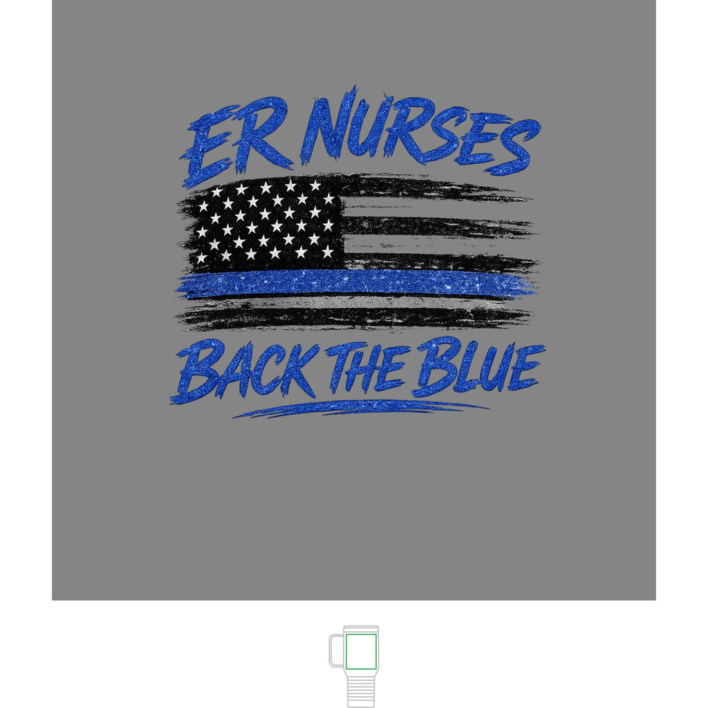 Travel Mug — "ER Nurses Back The Blue" 20oz Insulated Tumbler